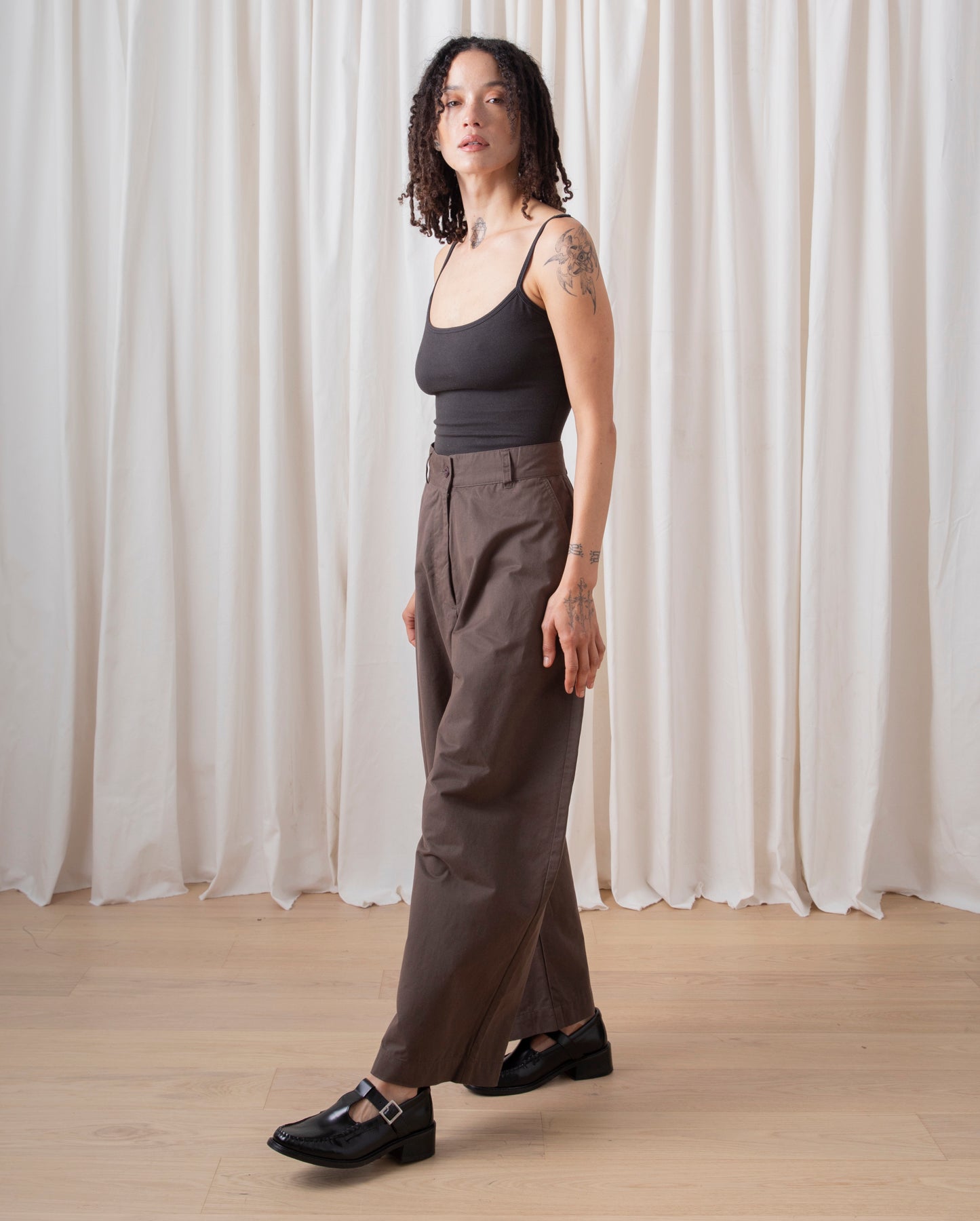 LOOSE BARREL PANT - DARK TAUPE