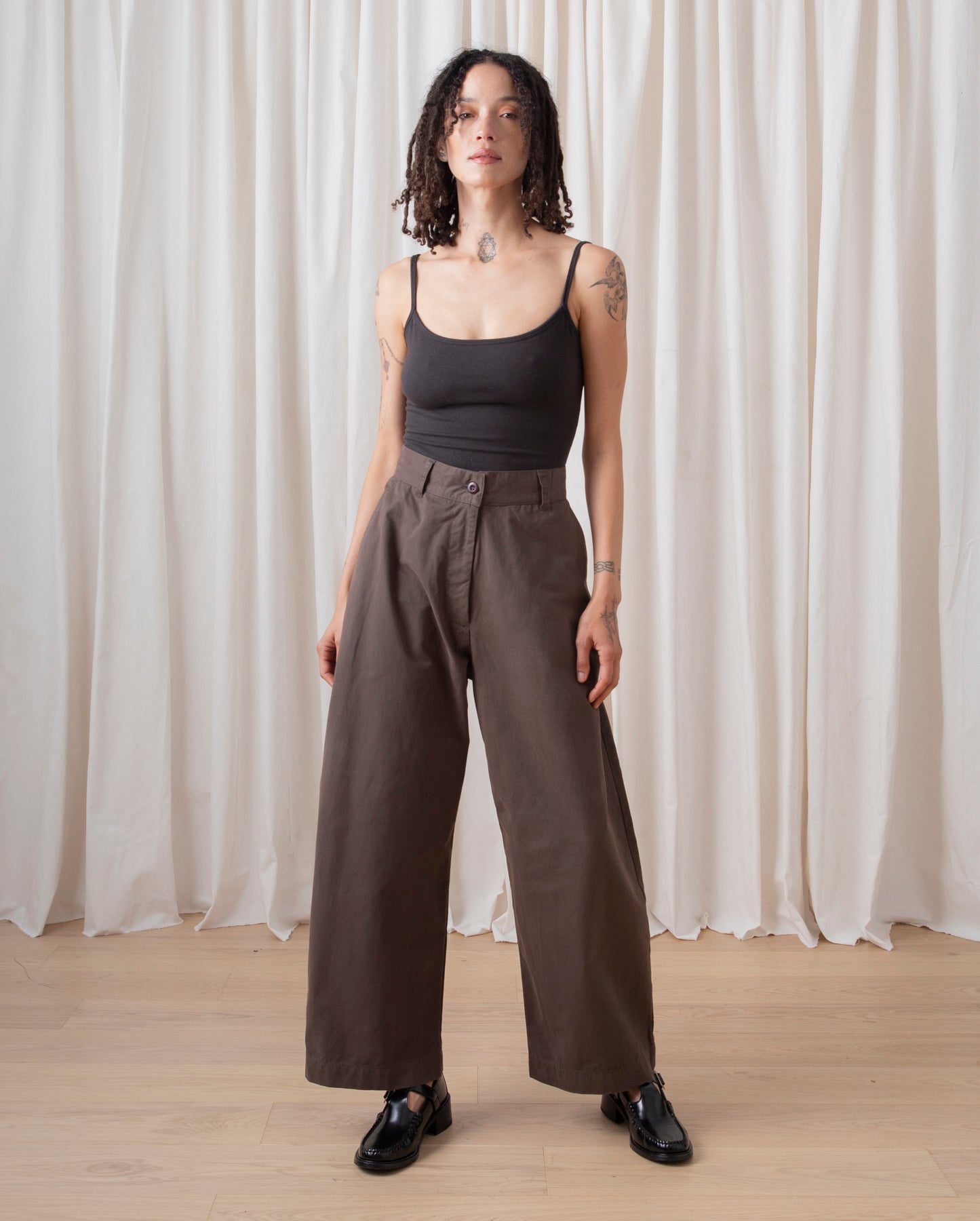 LOOSE BARREL PANT - DARK TAUPE