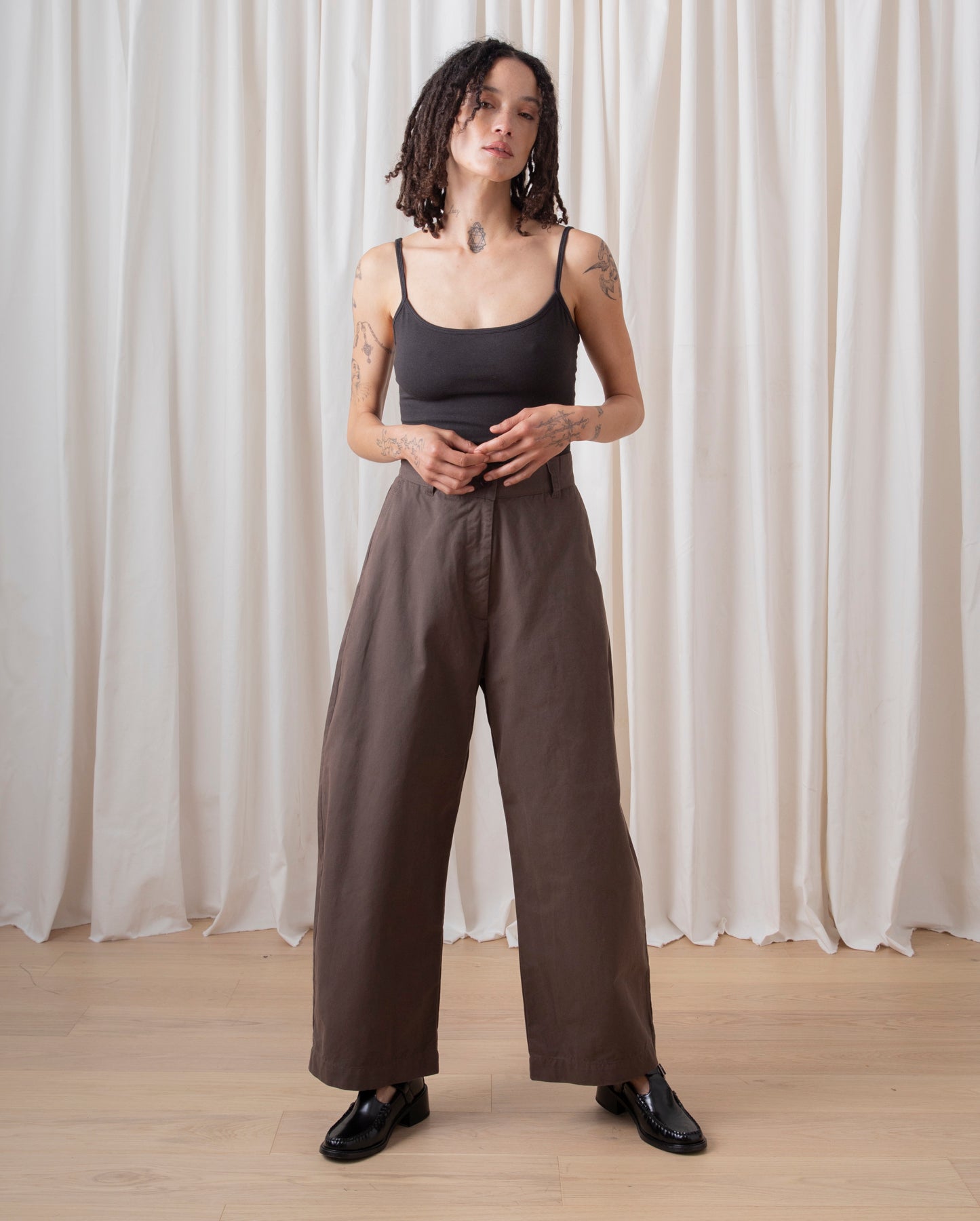 LOOSE BARREL PANT - DARK TAUPE