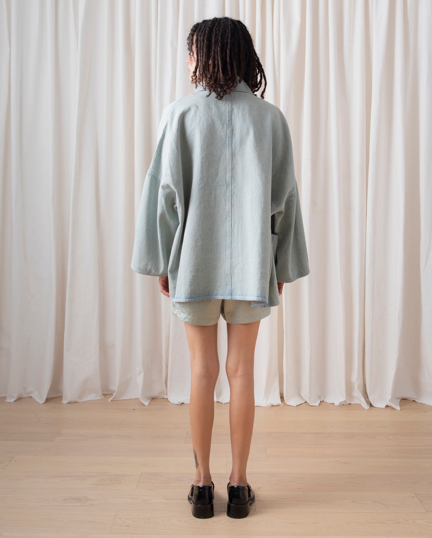 OVERSIZED SHIRT JACKET - LIGHT DENIM