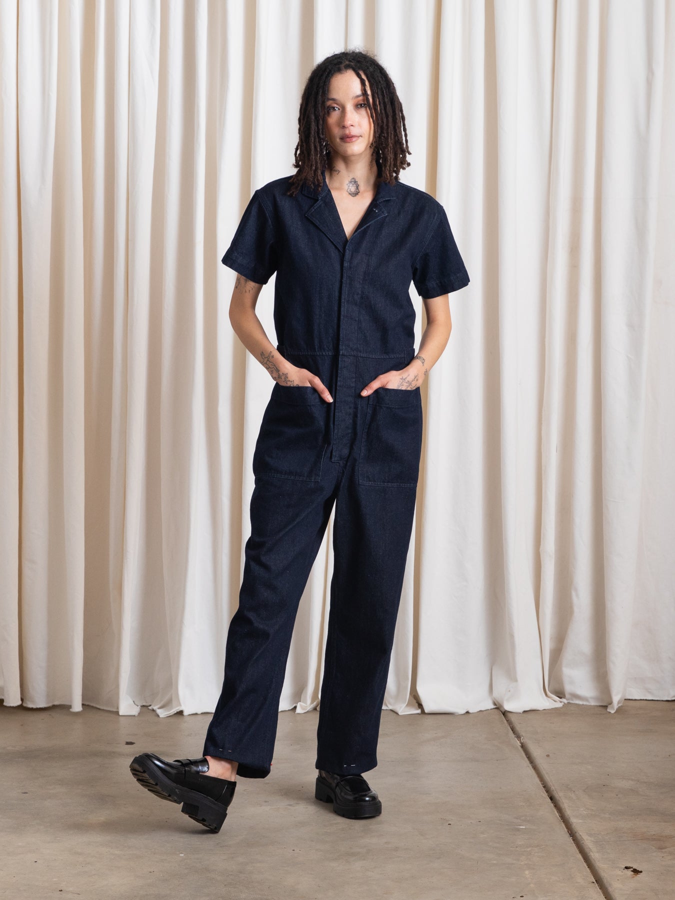 BOILER SUIT - DARK DENIM