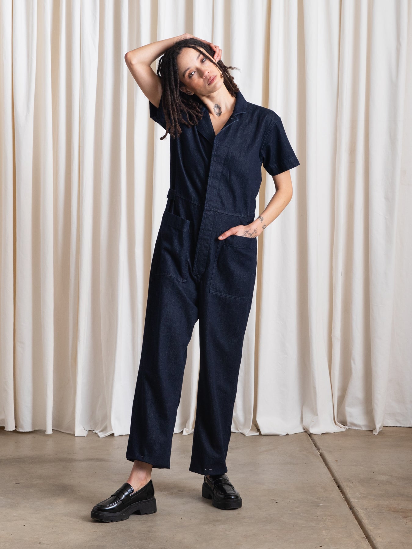 BOILER SUIT - DARK DENIM