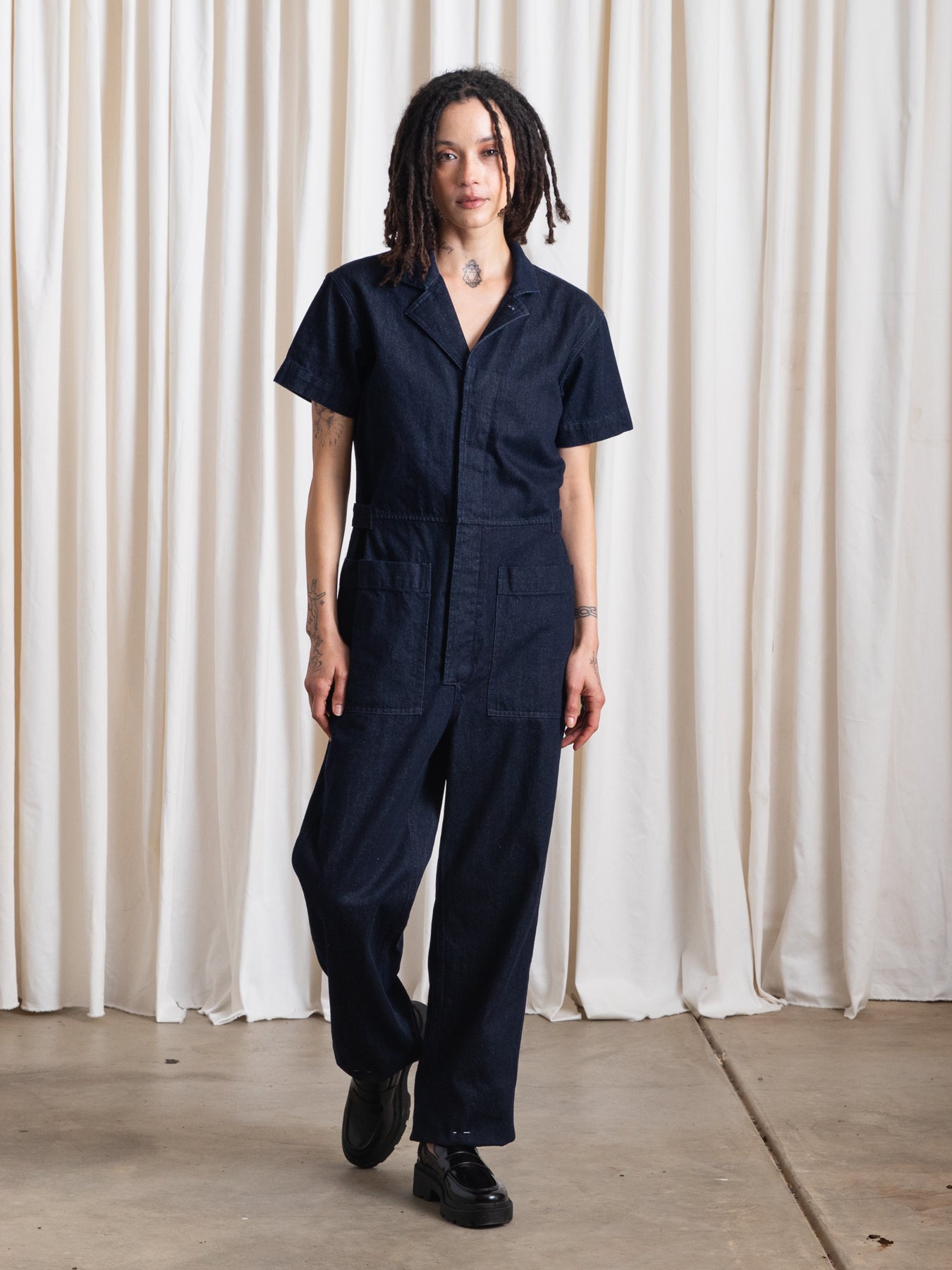 BOILER SUIT - DARK DENIM