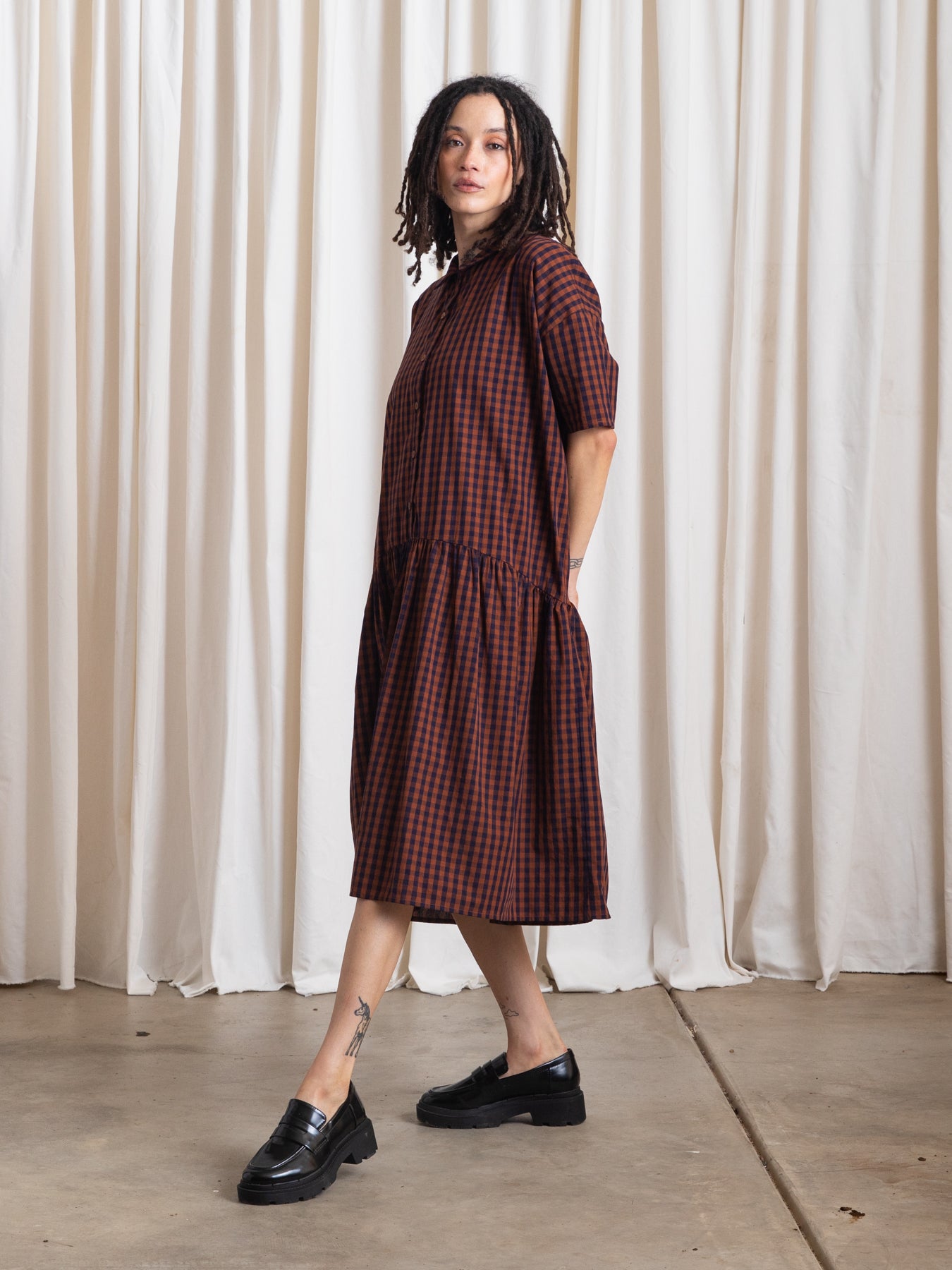 COLLARED DRESS - POPPY