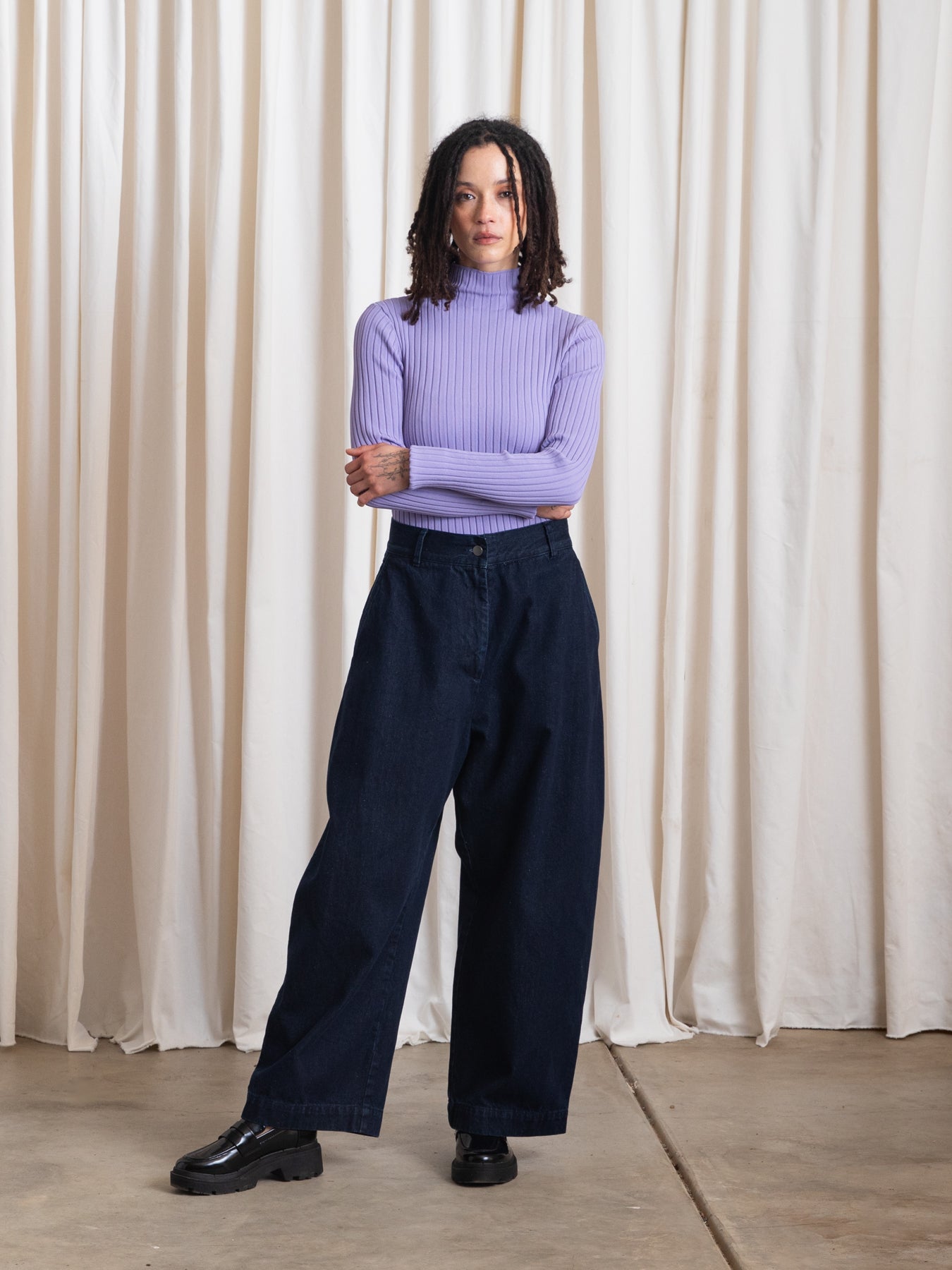 LOOSE BARREL PANT - DARK DENIM