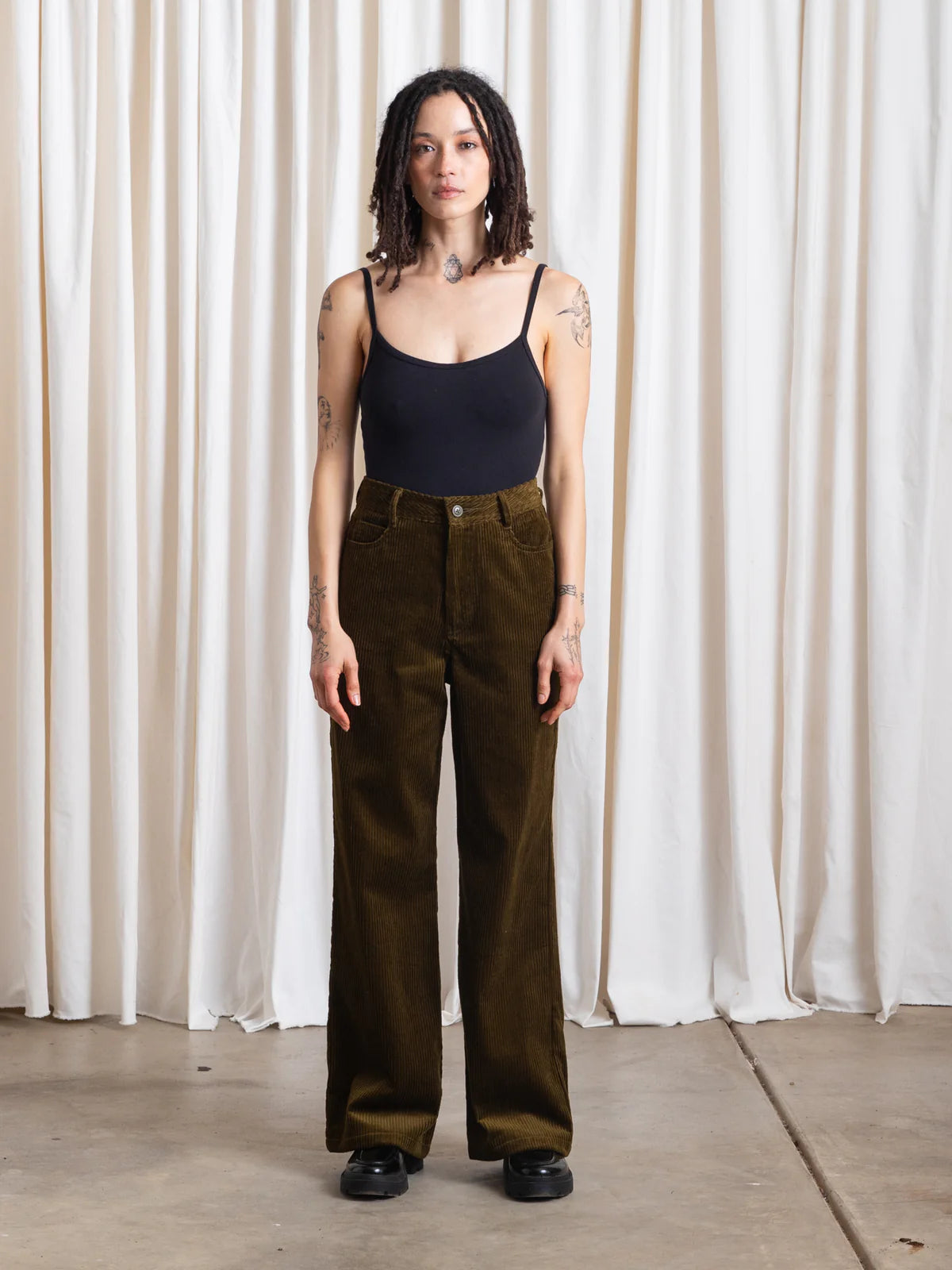 SAMPLE - FITTED PANT - MUSTARD CORDUROY