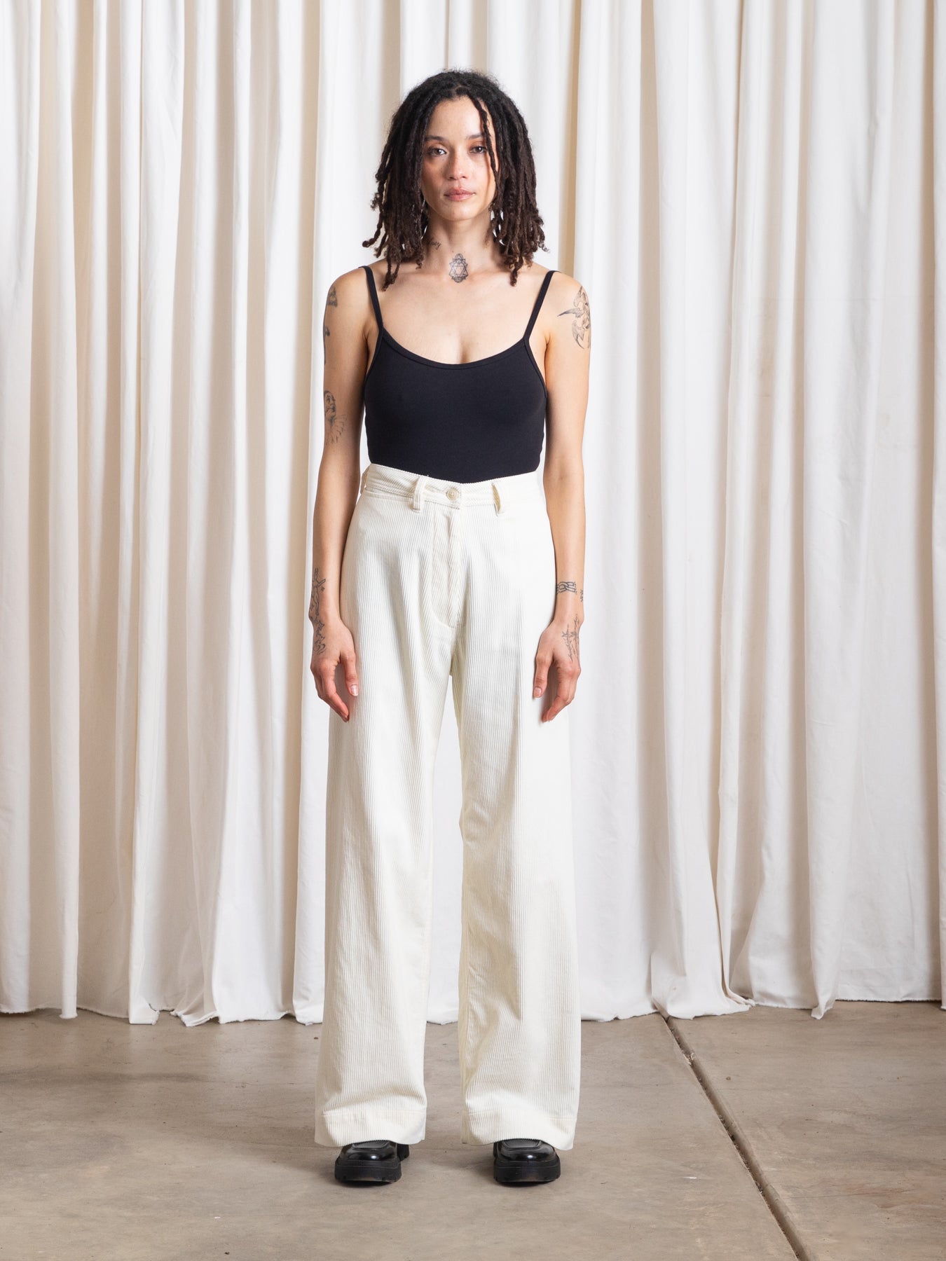 SAILOR PANT - WHITE CORDUROY