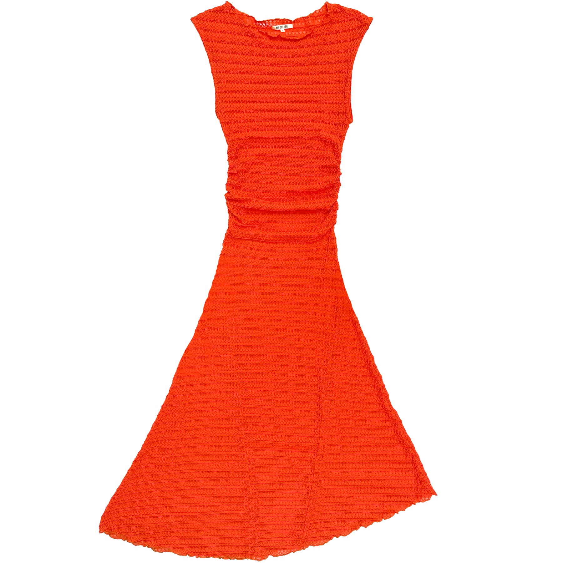 HIGH NECK STRETCH DRESS - POPPY