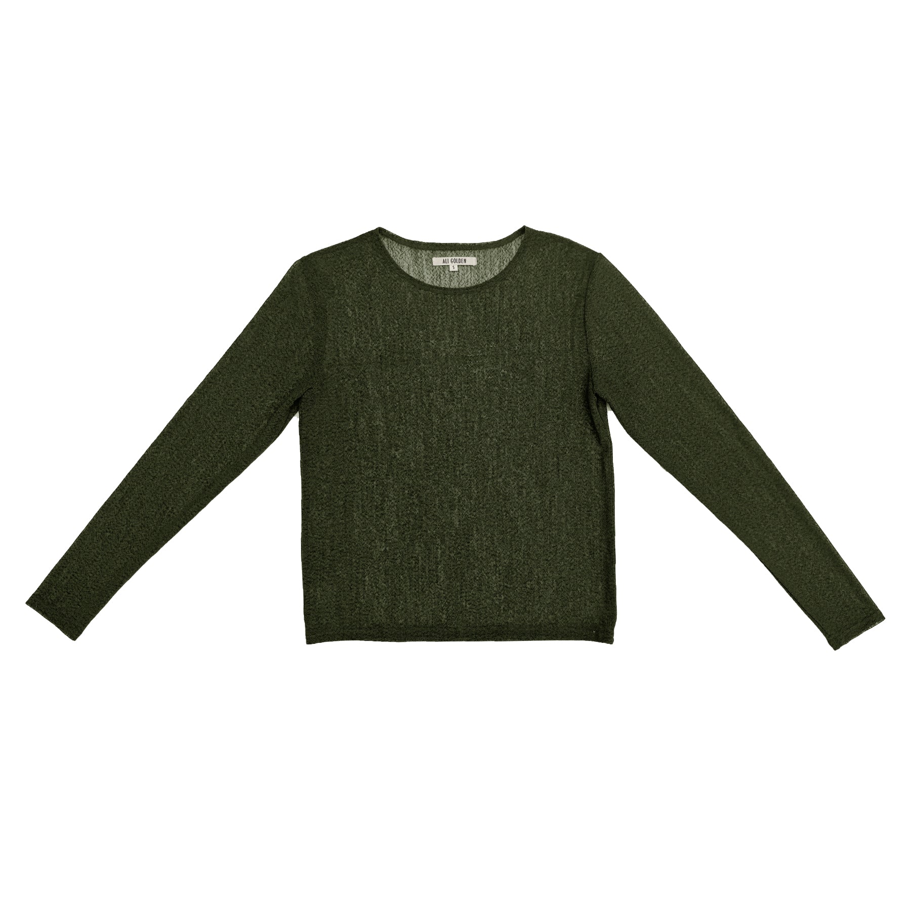 MESH LS TOP - OLIVE