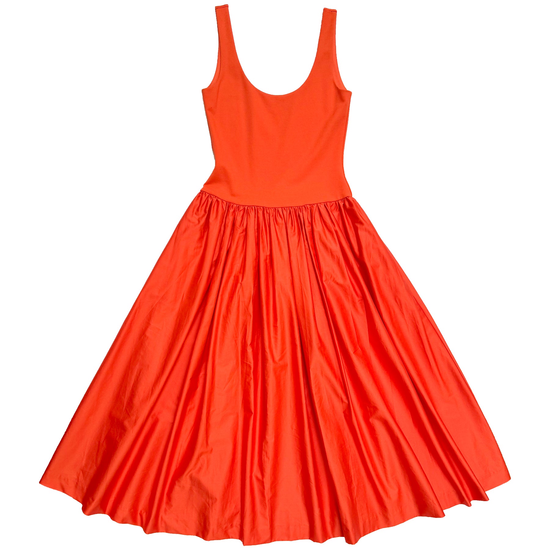 MIXED FABRIC DRESS - POPPY
