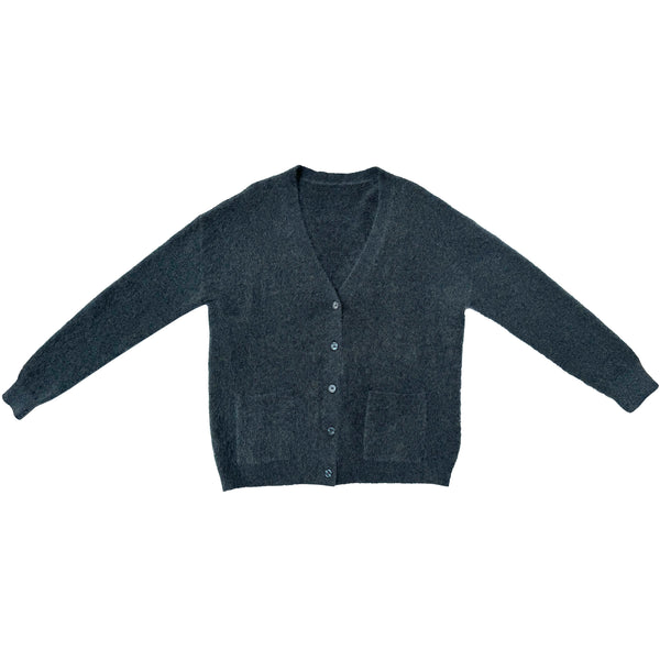 OVERSIZED MOHAIR CARDIGAN - OCEAN