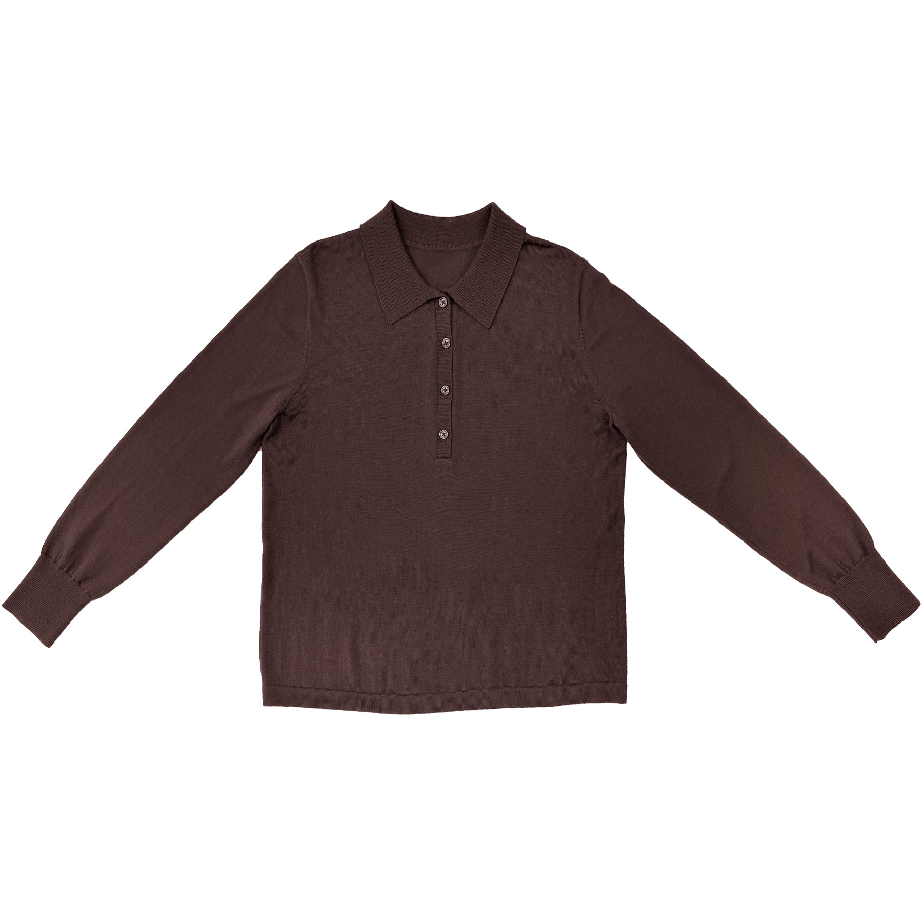 NEW POLO PULLOVER - CHOCOLATE