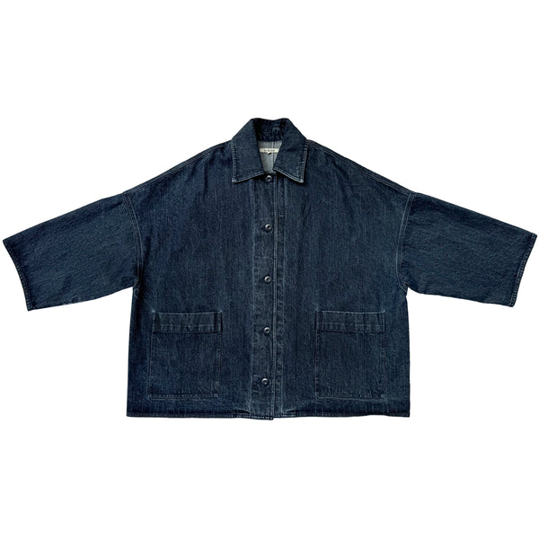 ジャケット・アウター studior330 OVERSIZED DENIM SHIRTS NEW OVERSIZED SHIRT JACKET - DARK DENIM