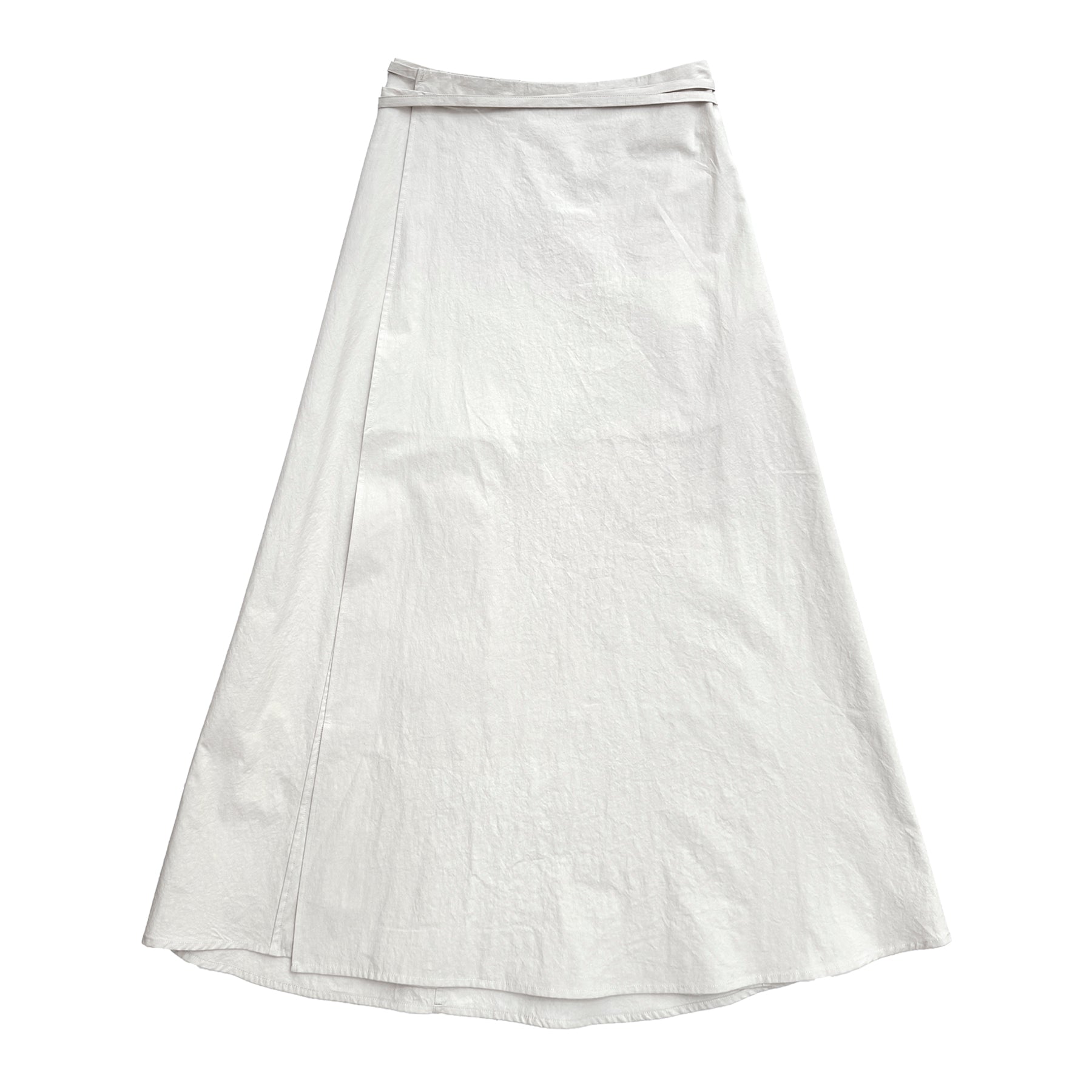 WRAP MIDI SKIRT - ECRU