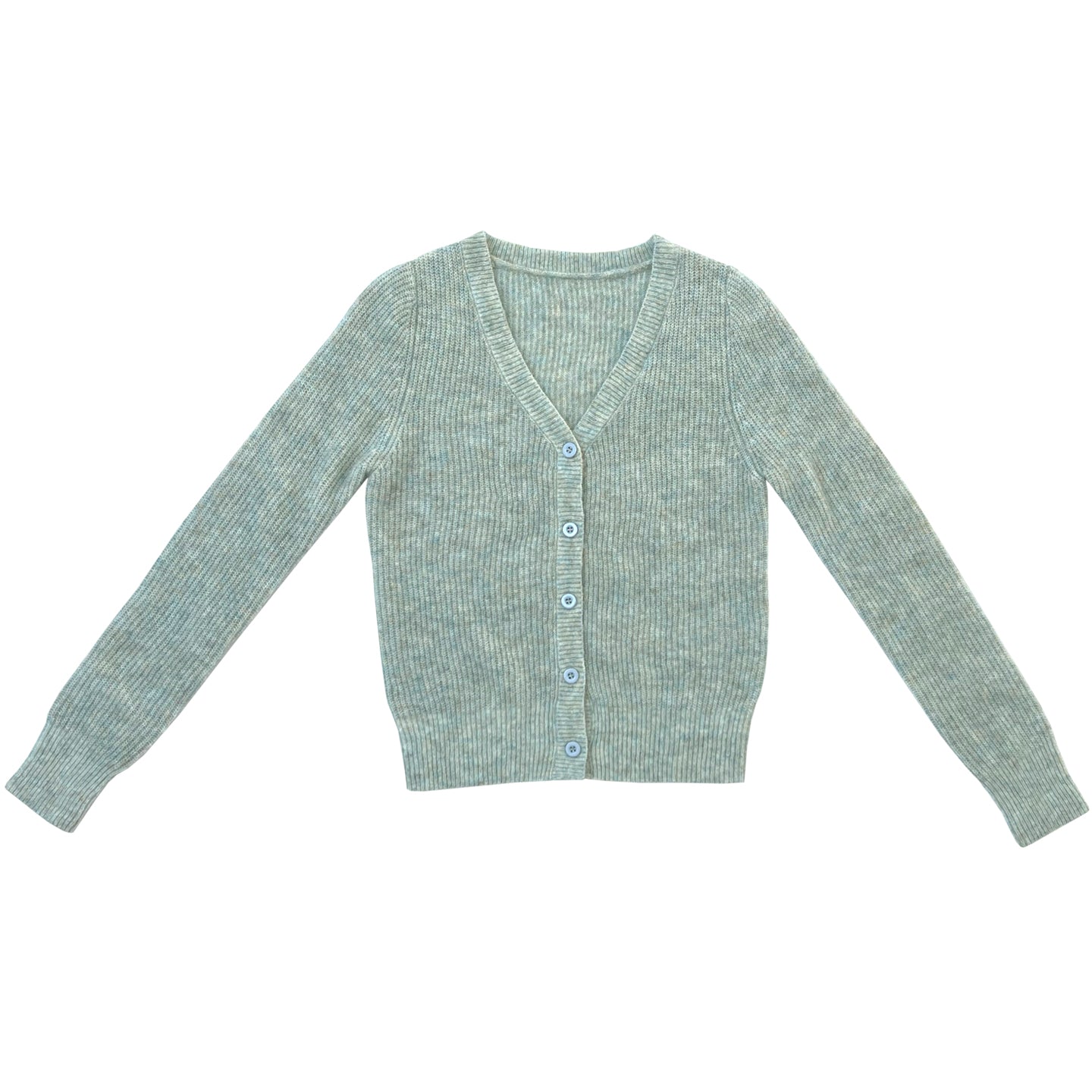 SHRUNKEN MOHAIR CARDIGAN- MUTED MINT