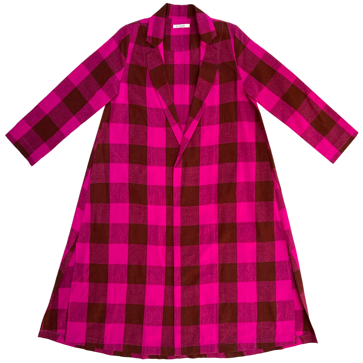 NOTCH JACKET - RUST/PINK PLAID