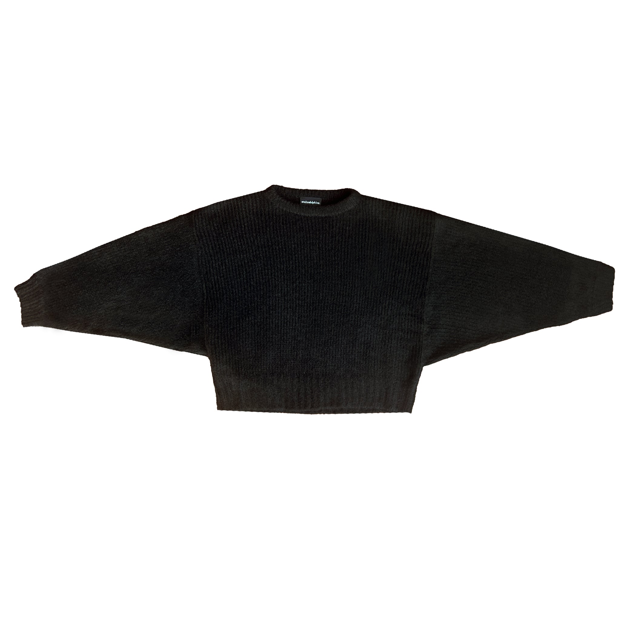 BALLOON SLEEVE SWEATER - BLACK