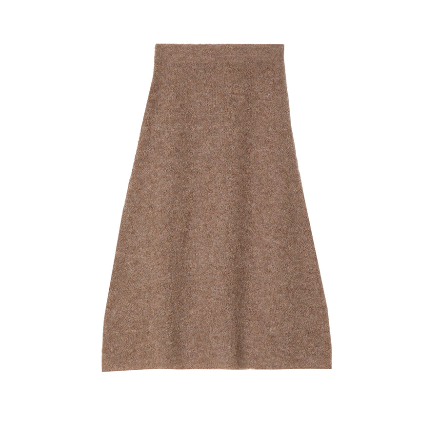 BOUCLE FLARE SKIRT - BEAN