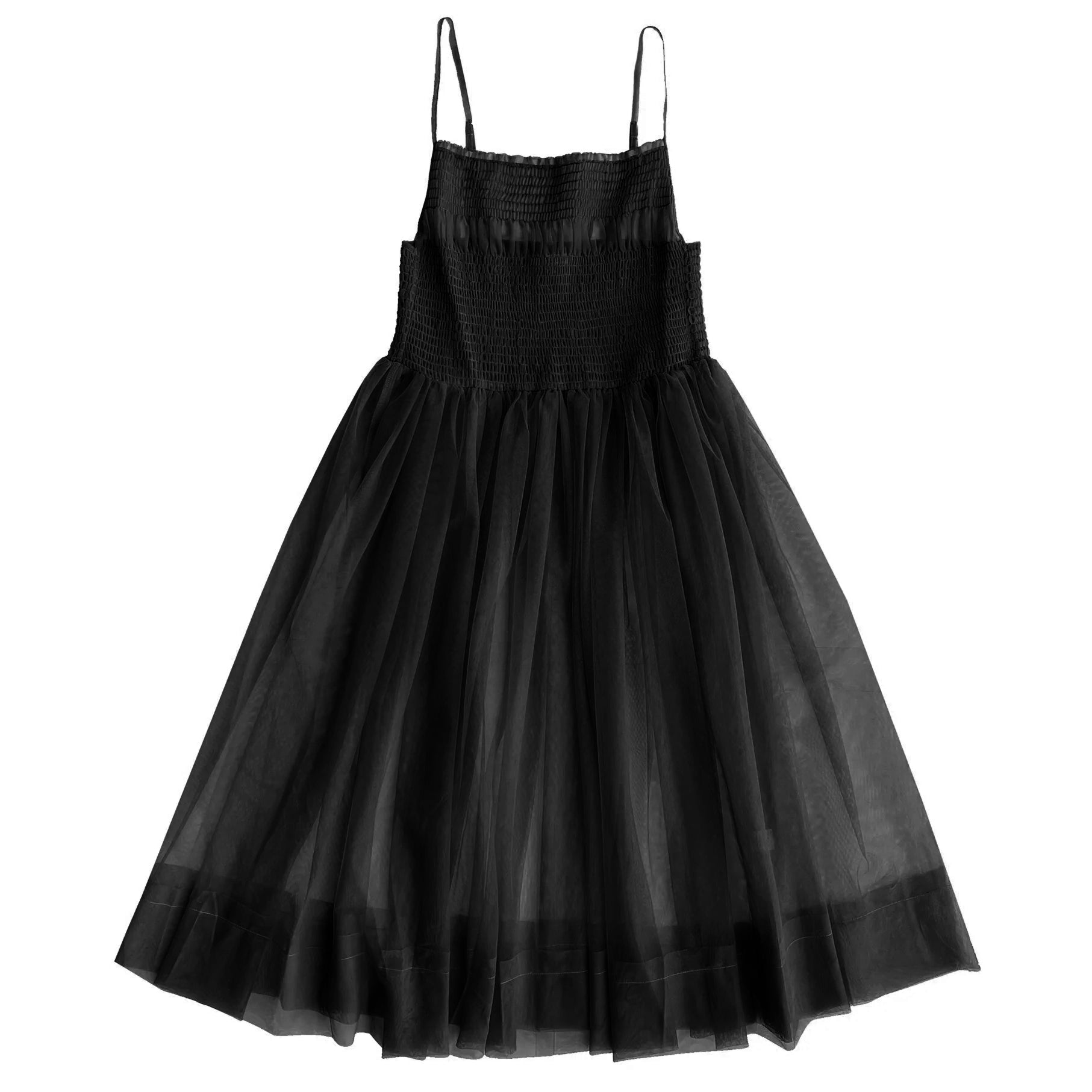 MESH BALLERINA DRESS - BLACK