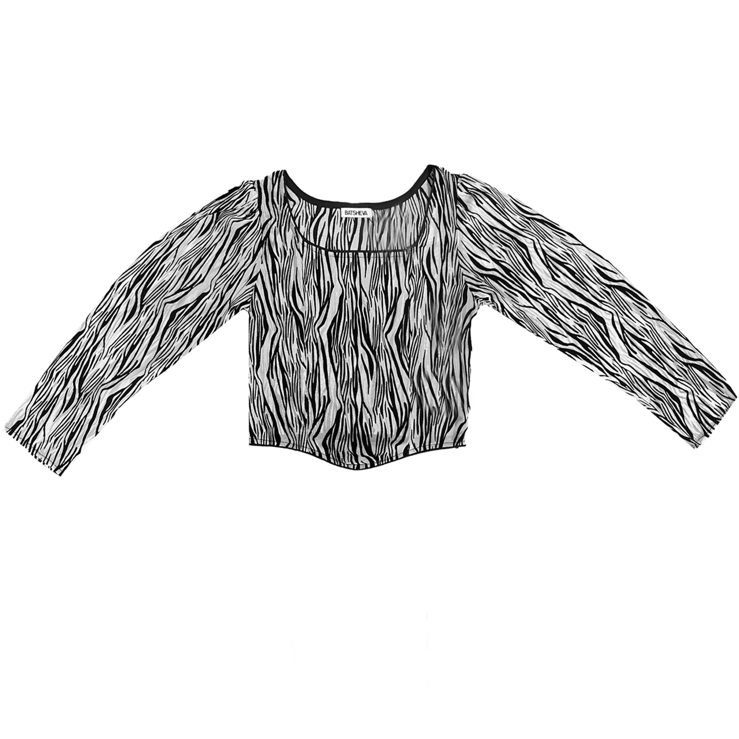 DIRNDL TOP - FLOCKED ZEBRA