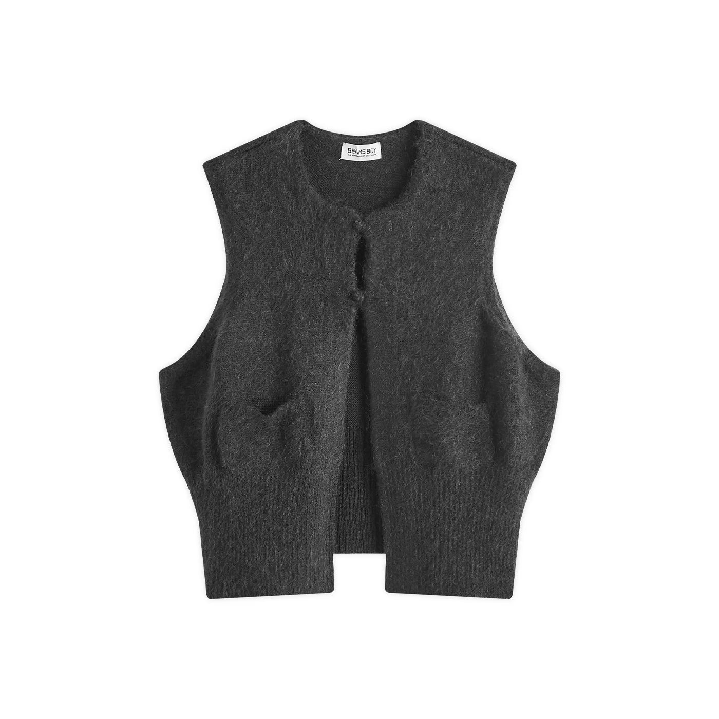 G. BUTTON VEST - CHARCOAL