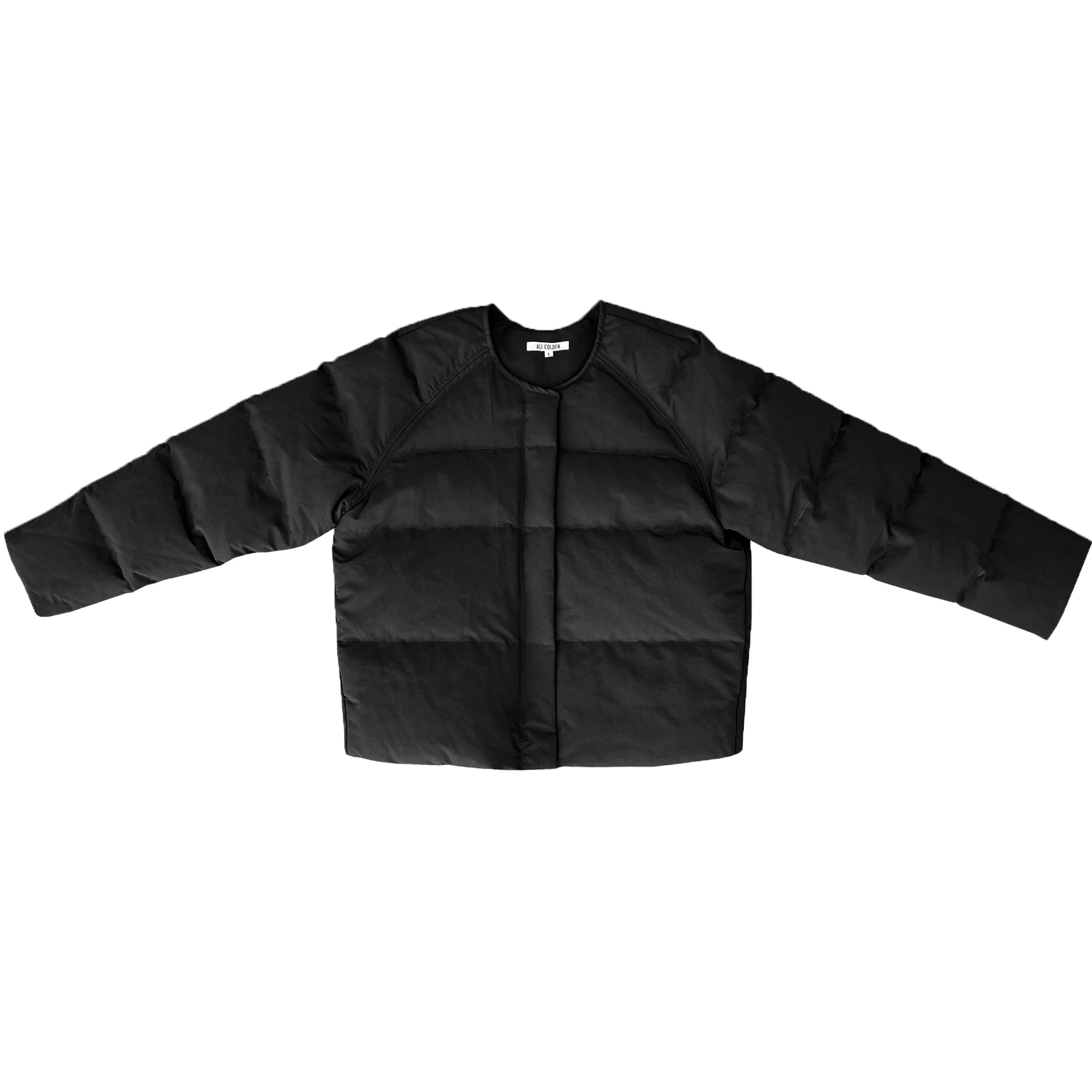 PUFFER JACKET - BLACK SEERSUCKER