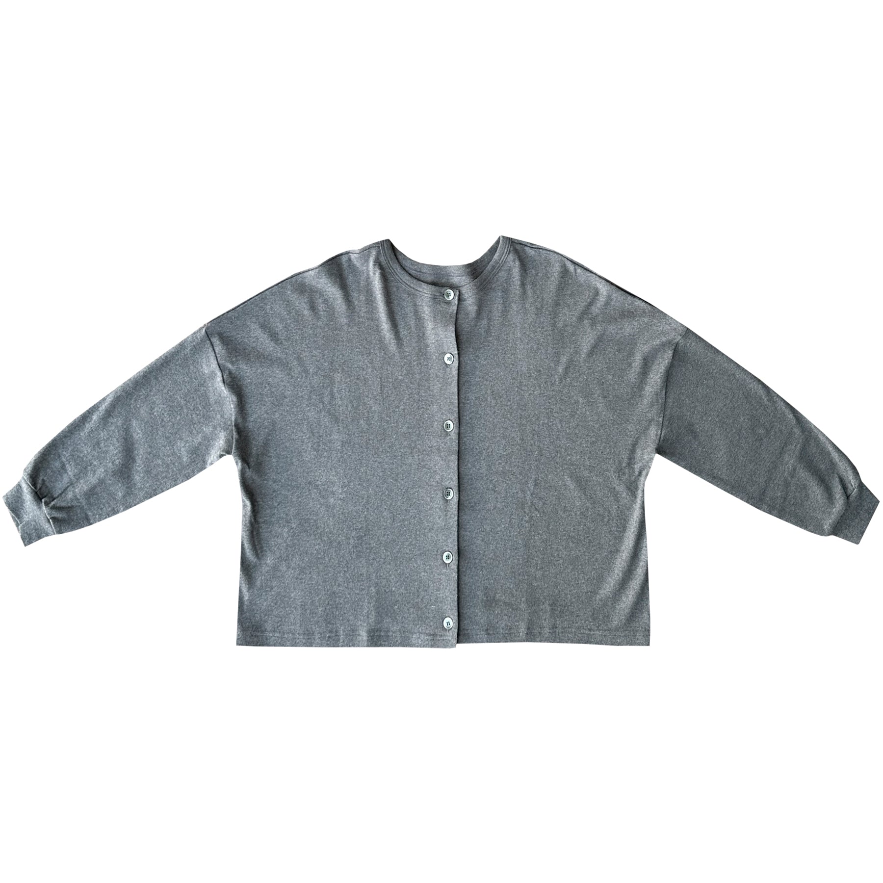 YAK/C 2 WAY CARDIGAN -  CHARCOAL