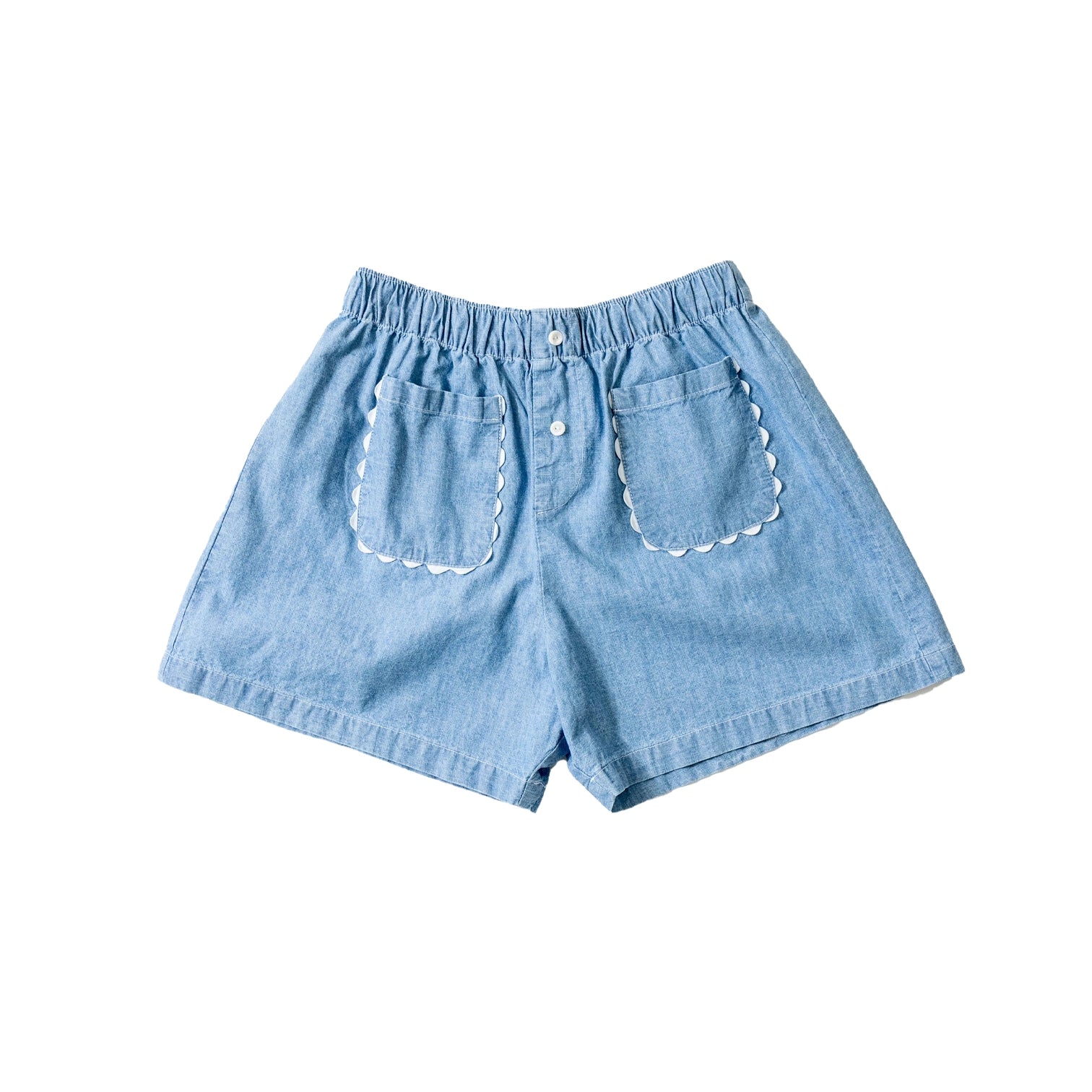 RICKBACK BOXER SHORTS - MEDIUM WASH CHAMBRAY