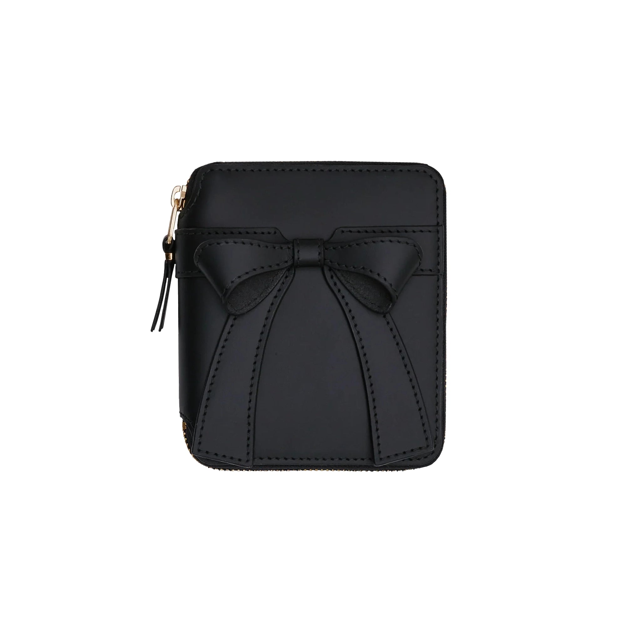 FULL ZIP AROUND WALLET - BIG BOW - BLACK