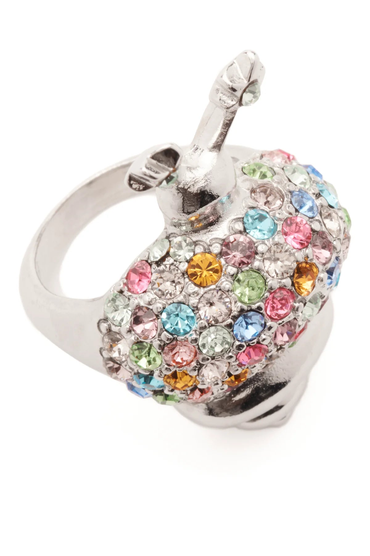 SNAIL RING - SILVER PASTEL