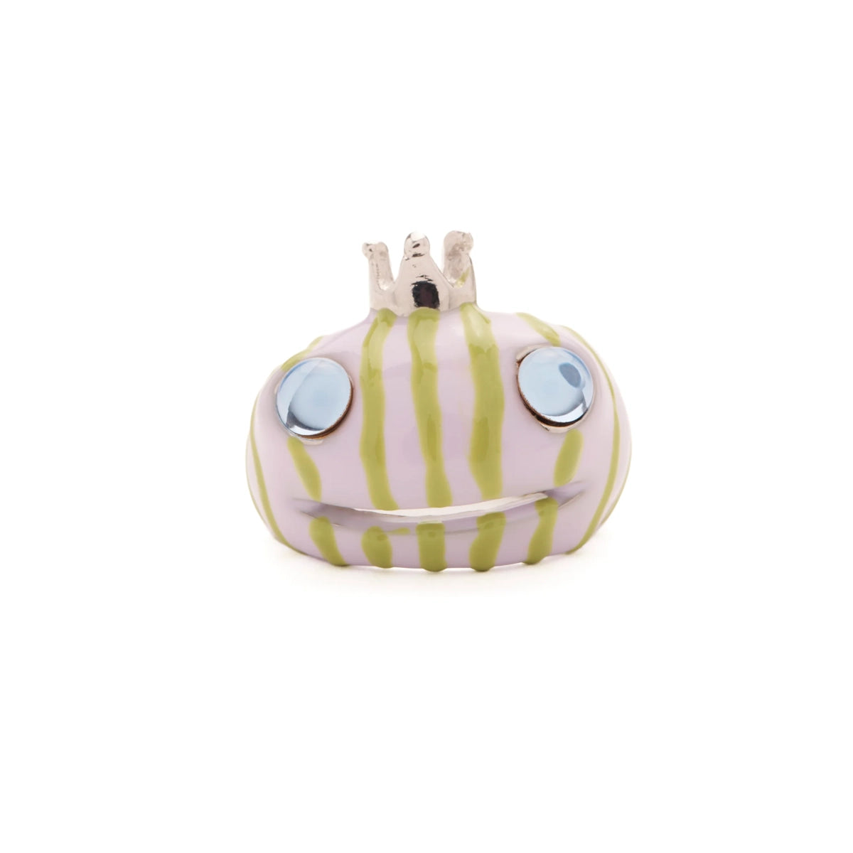 FROG PRINCE RING - LILAC GREEN STRIPE
