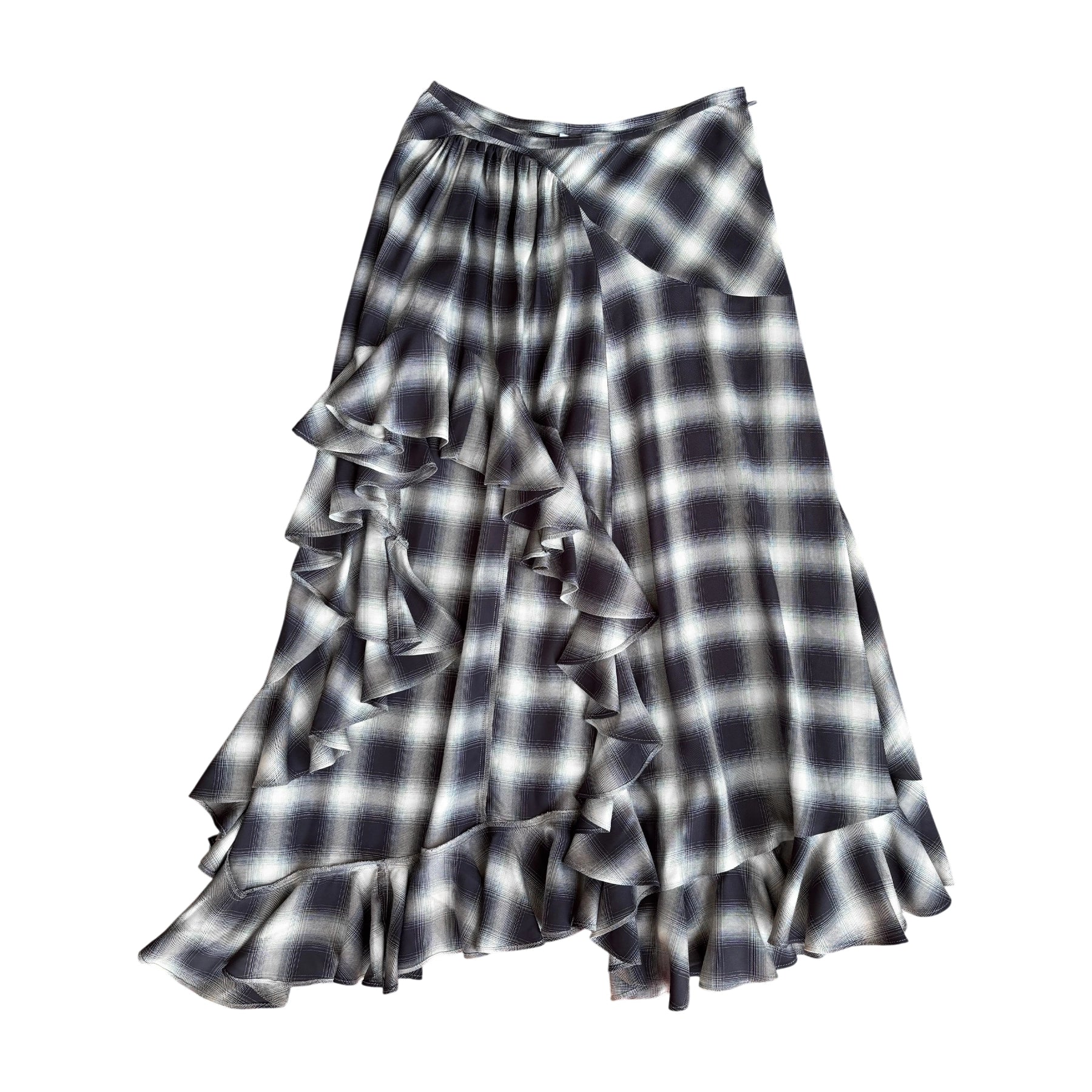 FLORIST SKIRT - FOG PLAID