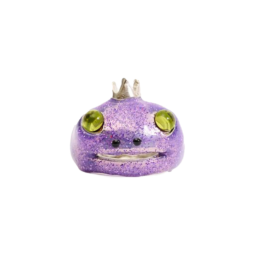 FROG PRINCE RING - GLITTER LILAC