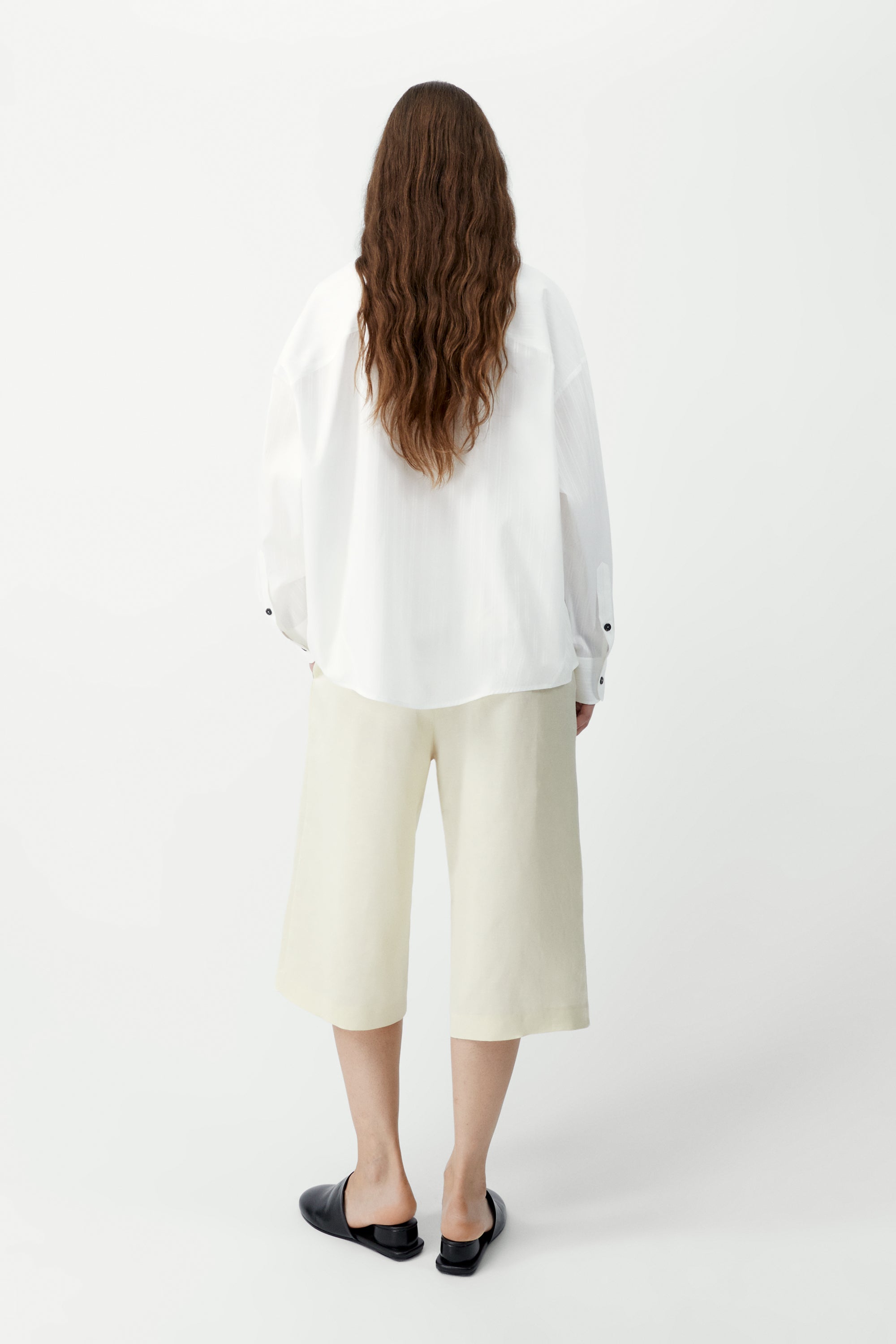 OVERSIZED LACE SHIRT - WHITE