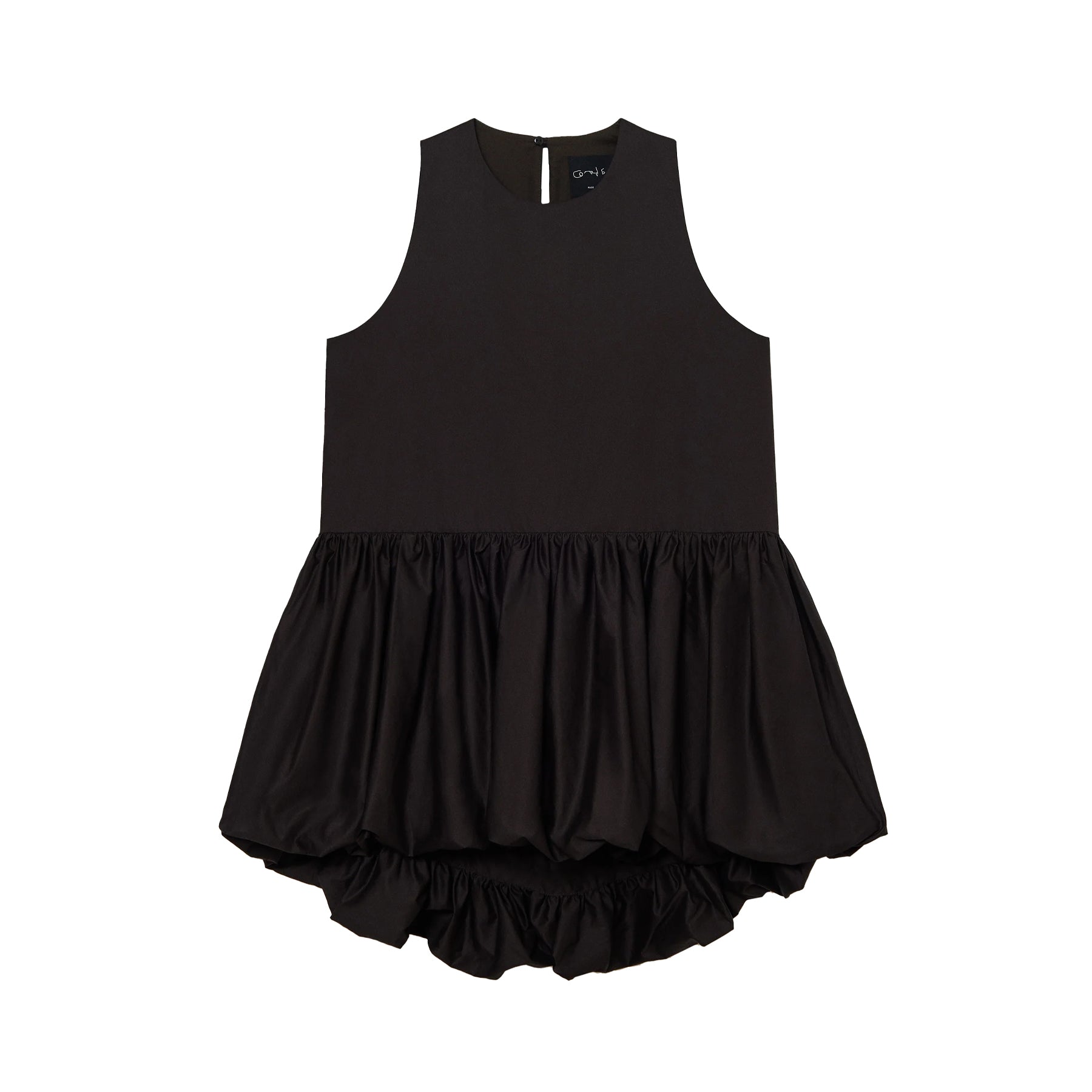 BALLOON MINI DRESS - BROWN