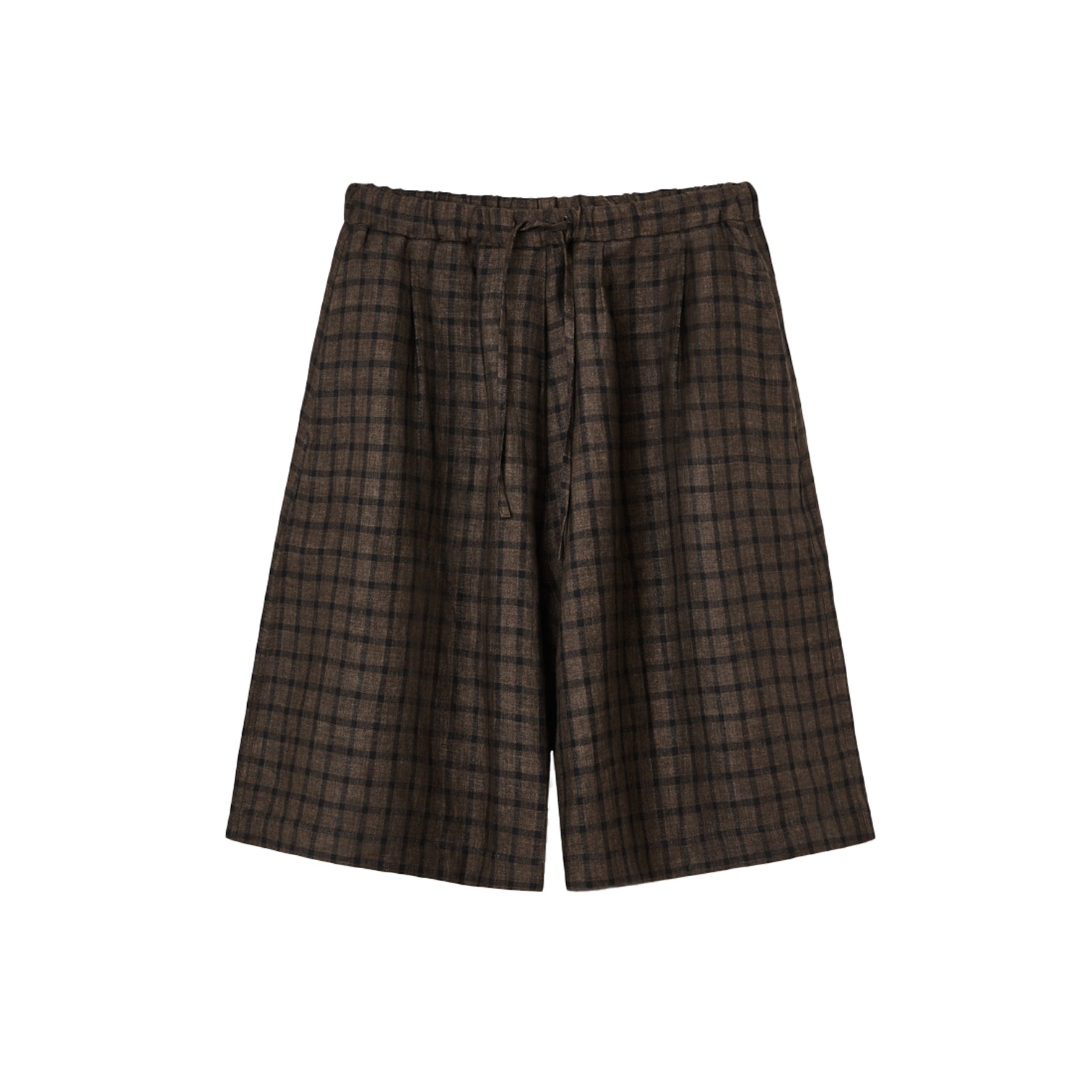 BERMUDA SHORTS - LINEN CHECKERED