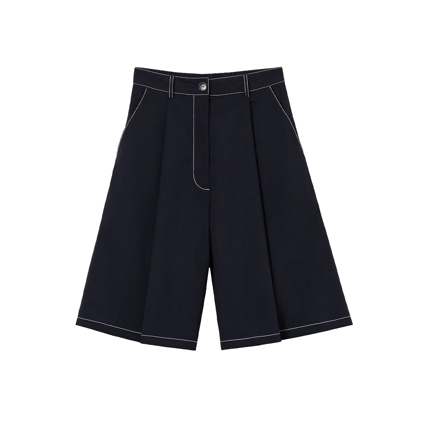 TAILORING STITCHED BERMUDA - NAVY