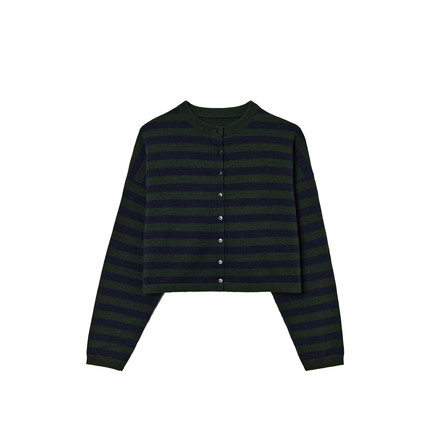 MERINO WOOL STRIPED CARDIGAN