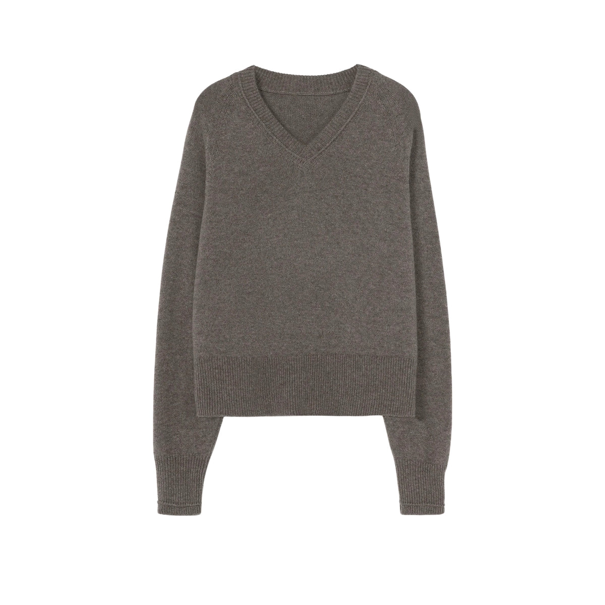 CASHMERE V-NECK SWEATER - TAUPE