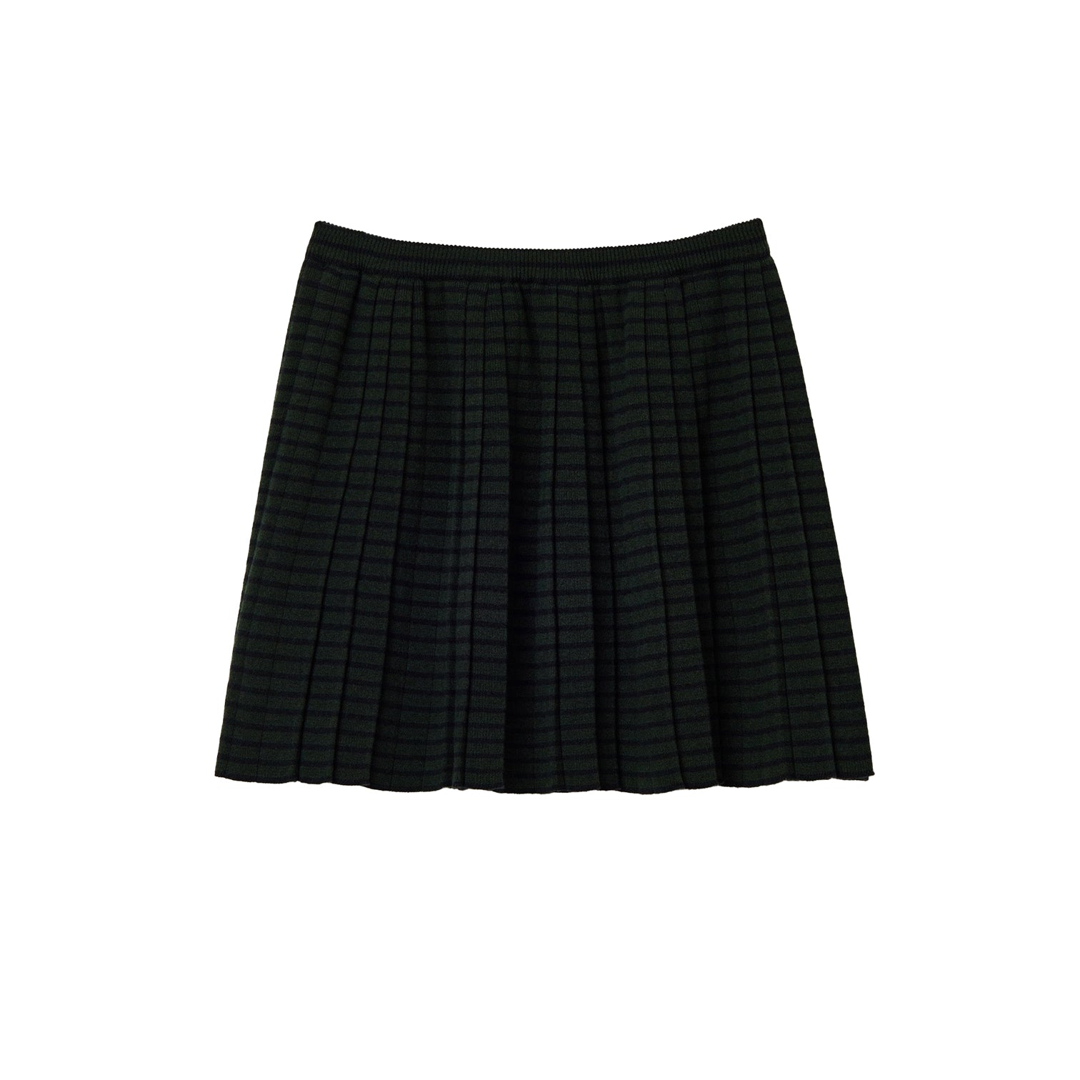 MERINO WOOL STRIPED MINI SKIRT