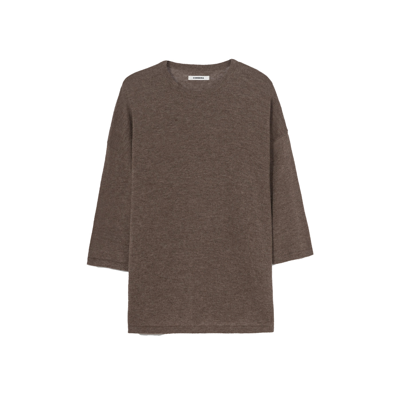 MERINO WOOL OVERSIZED T-SHIRT - DEEP TAUPE