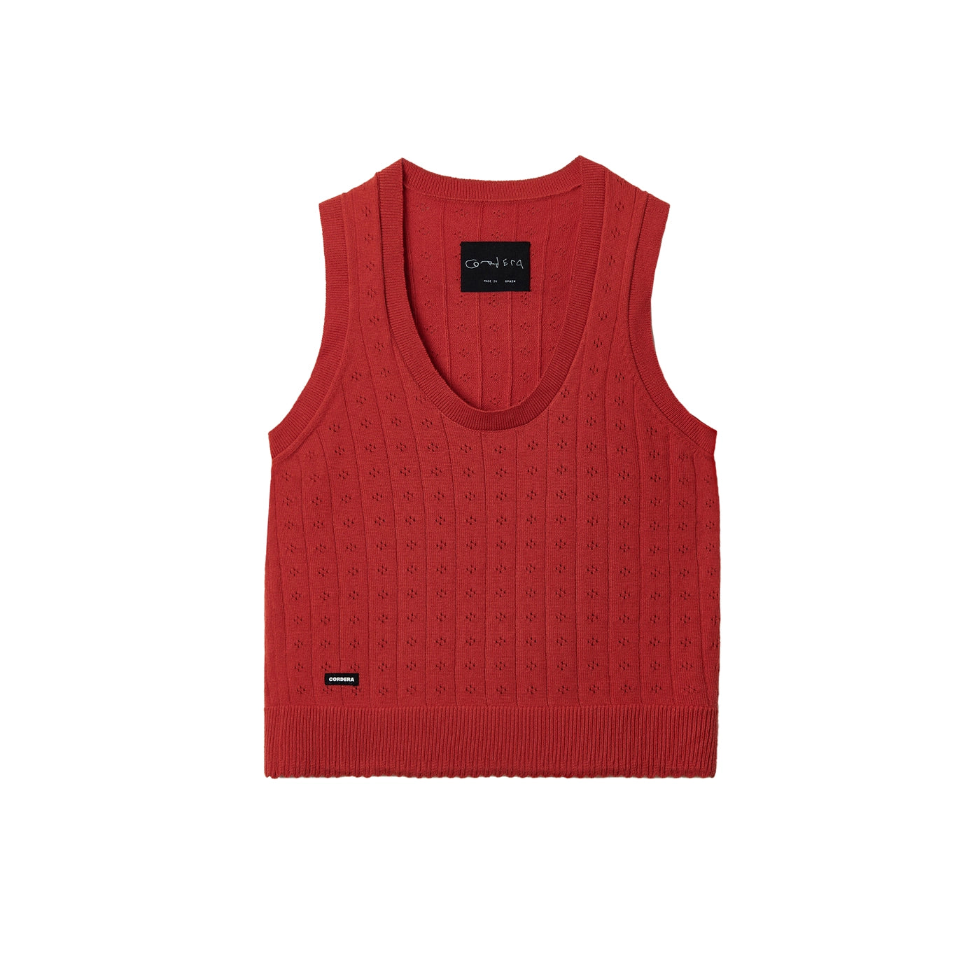 TANK TOP POINTELLE - CALABAZA