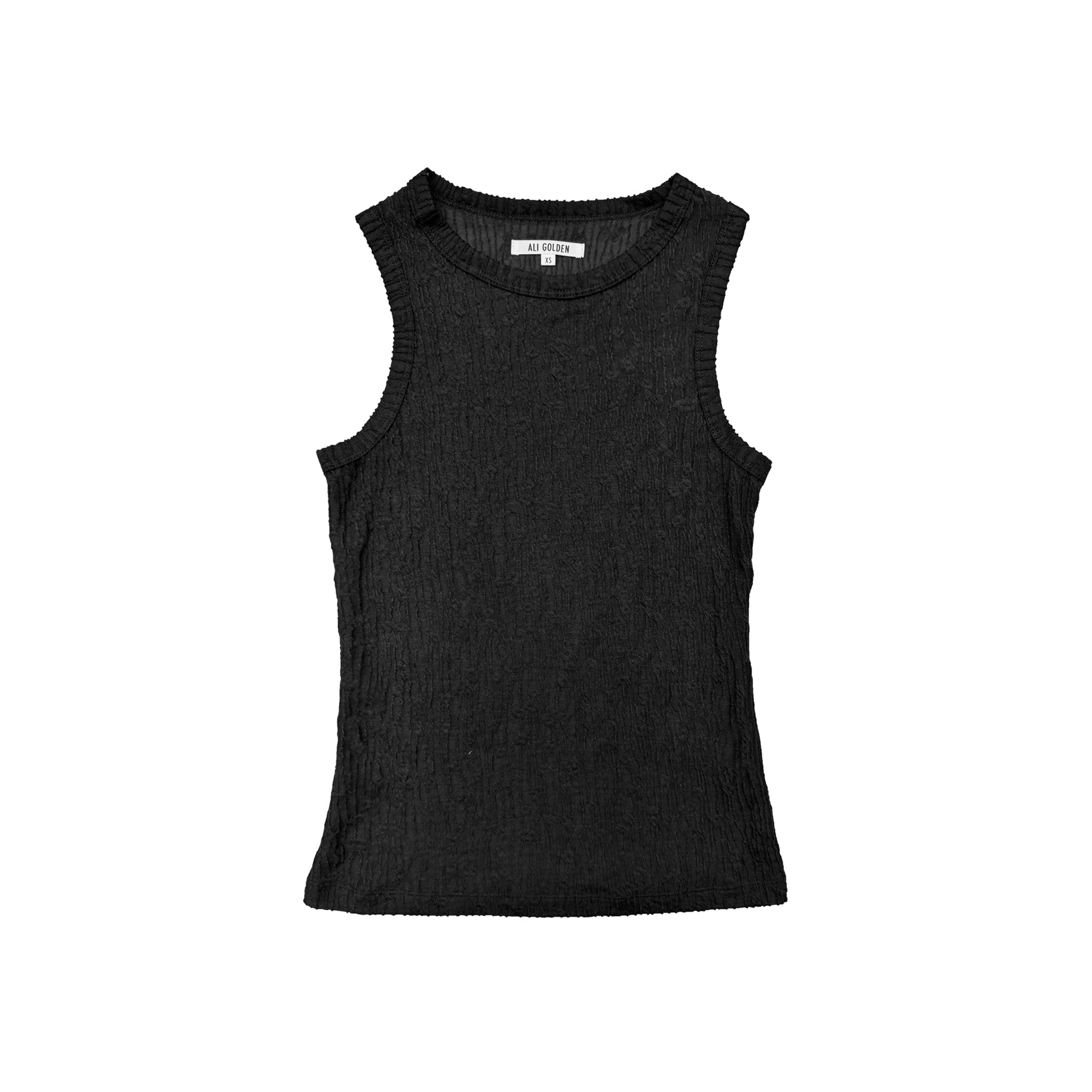 FITTED TANK - BLACK FLOWER