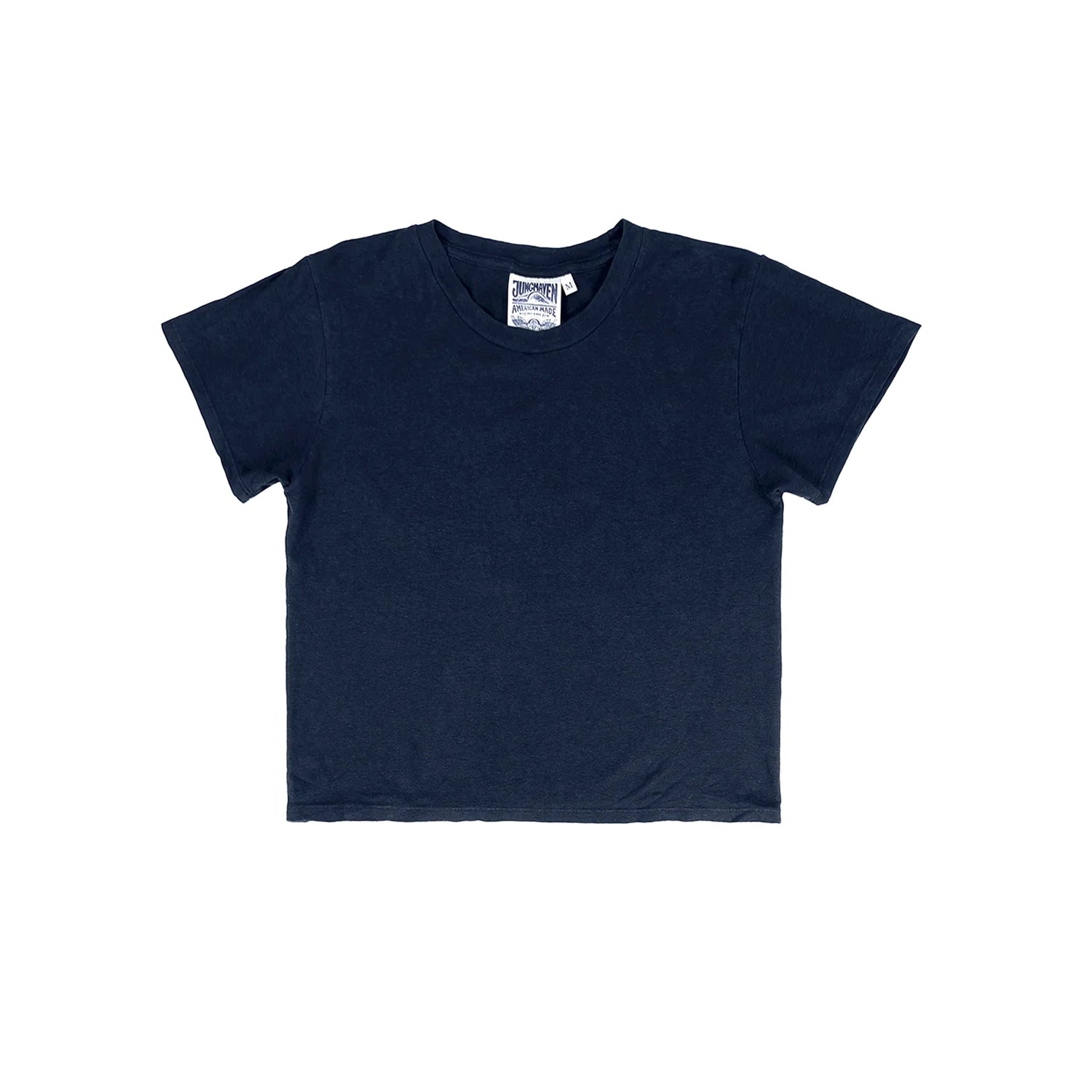 CROPPED LOREL TEE - NAVY