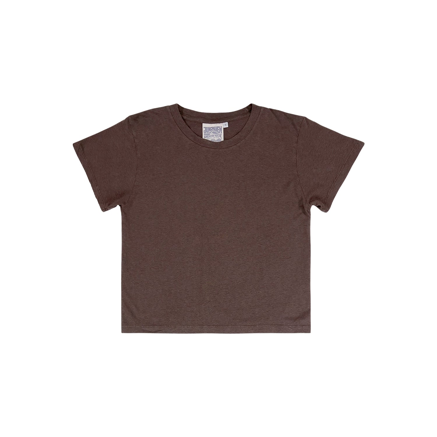 CROPPED LOREL TEE - COFFEE BEAN