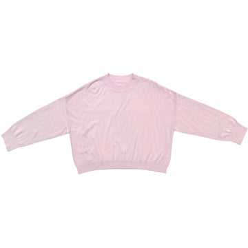 CROPPED PULLOVER SWEATER - PINK LILAC