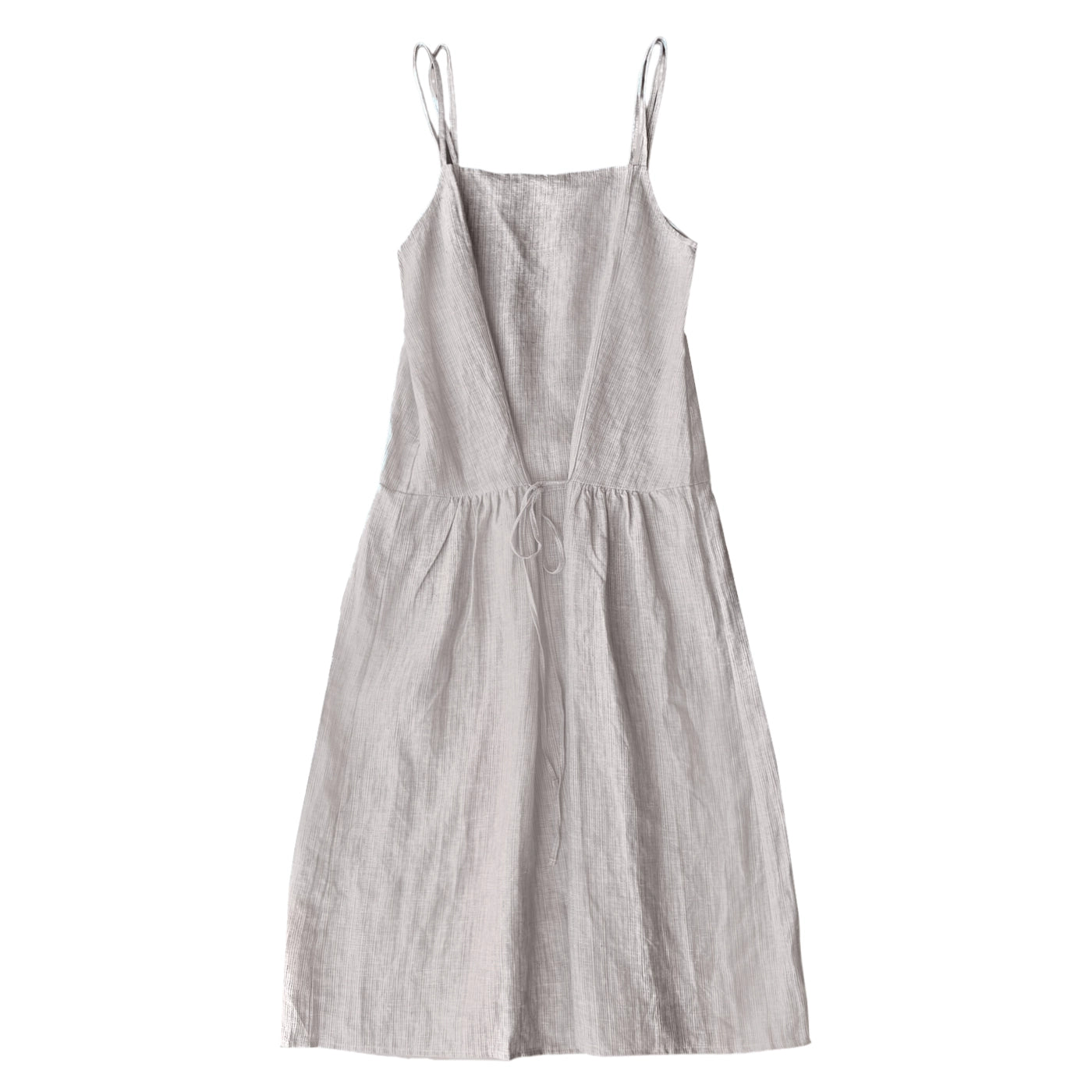 LINEN STRAP DRESS - HAZE BLUE