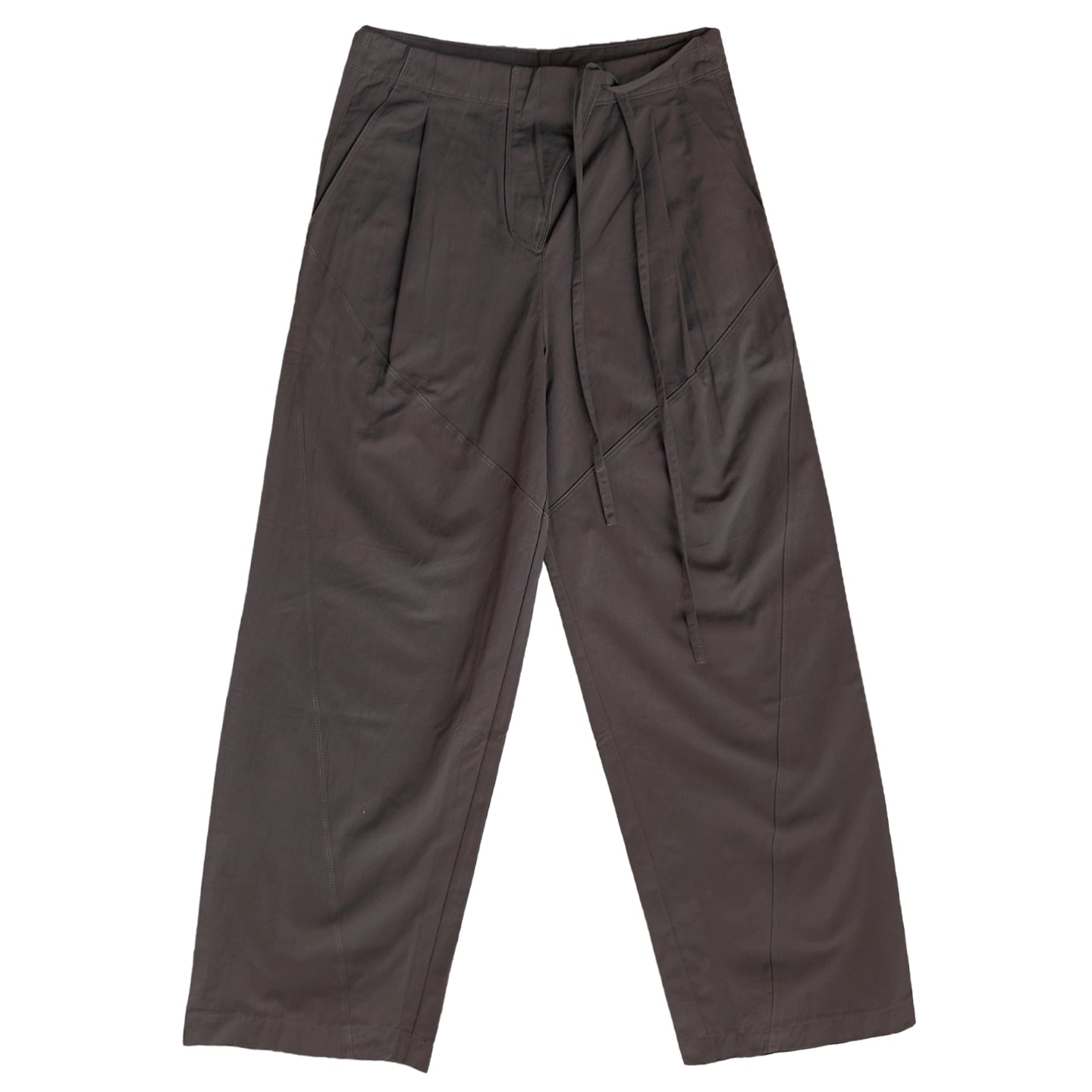 FLAG TIE PANT - DARK BROWN