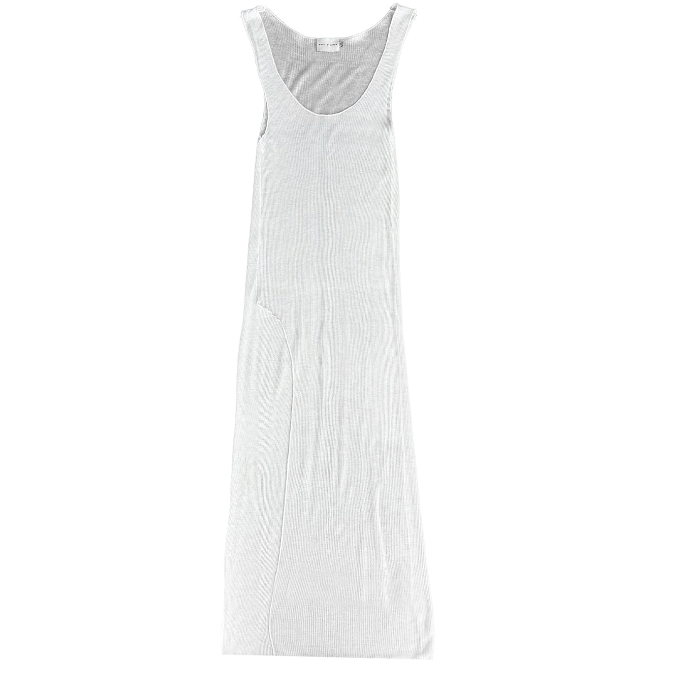 KNIT SINGLET DRESS - OFF WHITE