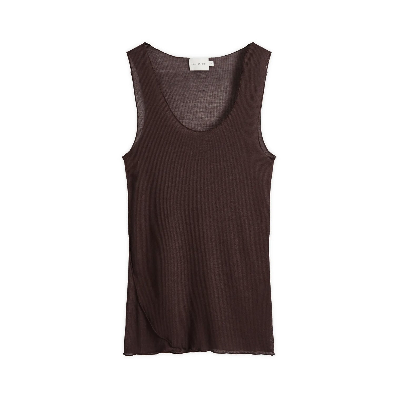 KNIT TANK - MAHOGANY